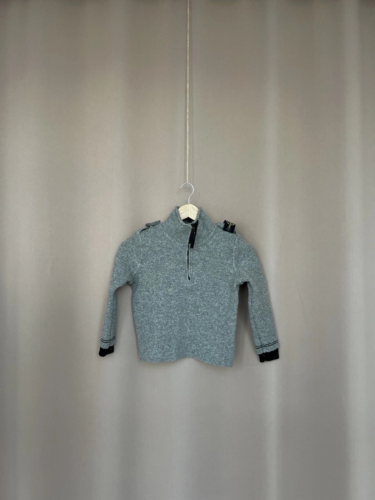 Stone Island Stone Island Junior 1/4 Zip Wool Sweater Kids Size 10/140 Size US XXS / EU 40 - 1 Thumbnail