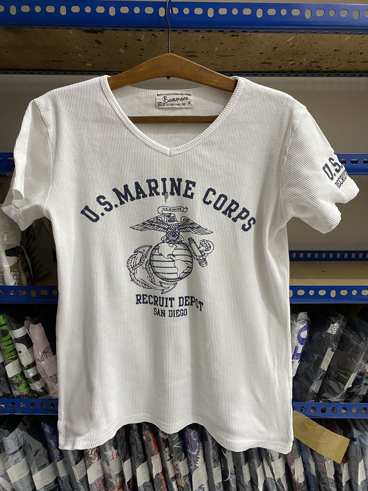 Vintage US MARINE CORPS TSHIRT Size US S / EU 44-46 / 1 - 1 Thumbnail