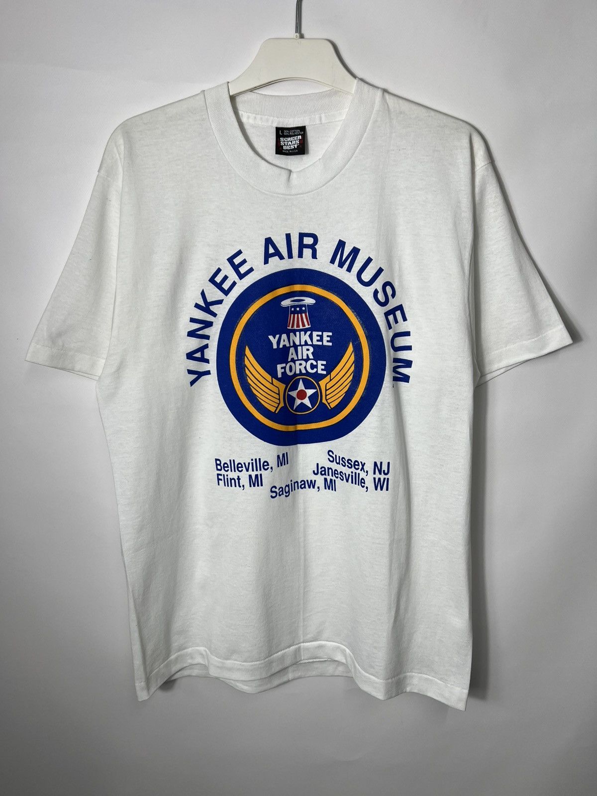 Vintage Vintage 90s rare Yankee Air Museum Air Force T-shirt Size US L / EU 52-54 / 3 - 1 Thumbnail