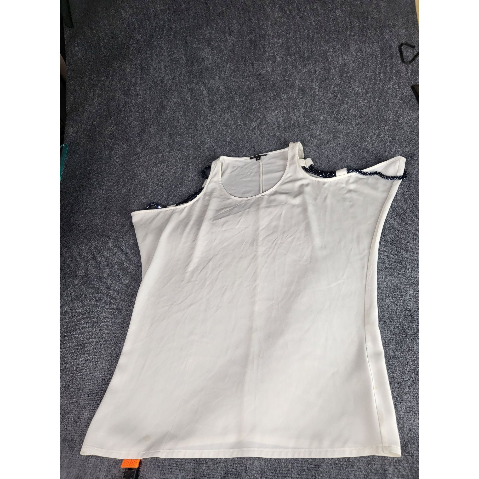Country Road Alberto Makali New York Sleeveless Top Women Sz M White Jewe Size M / US 6-8 / IT 42-44 - 4 Thumbnail