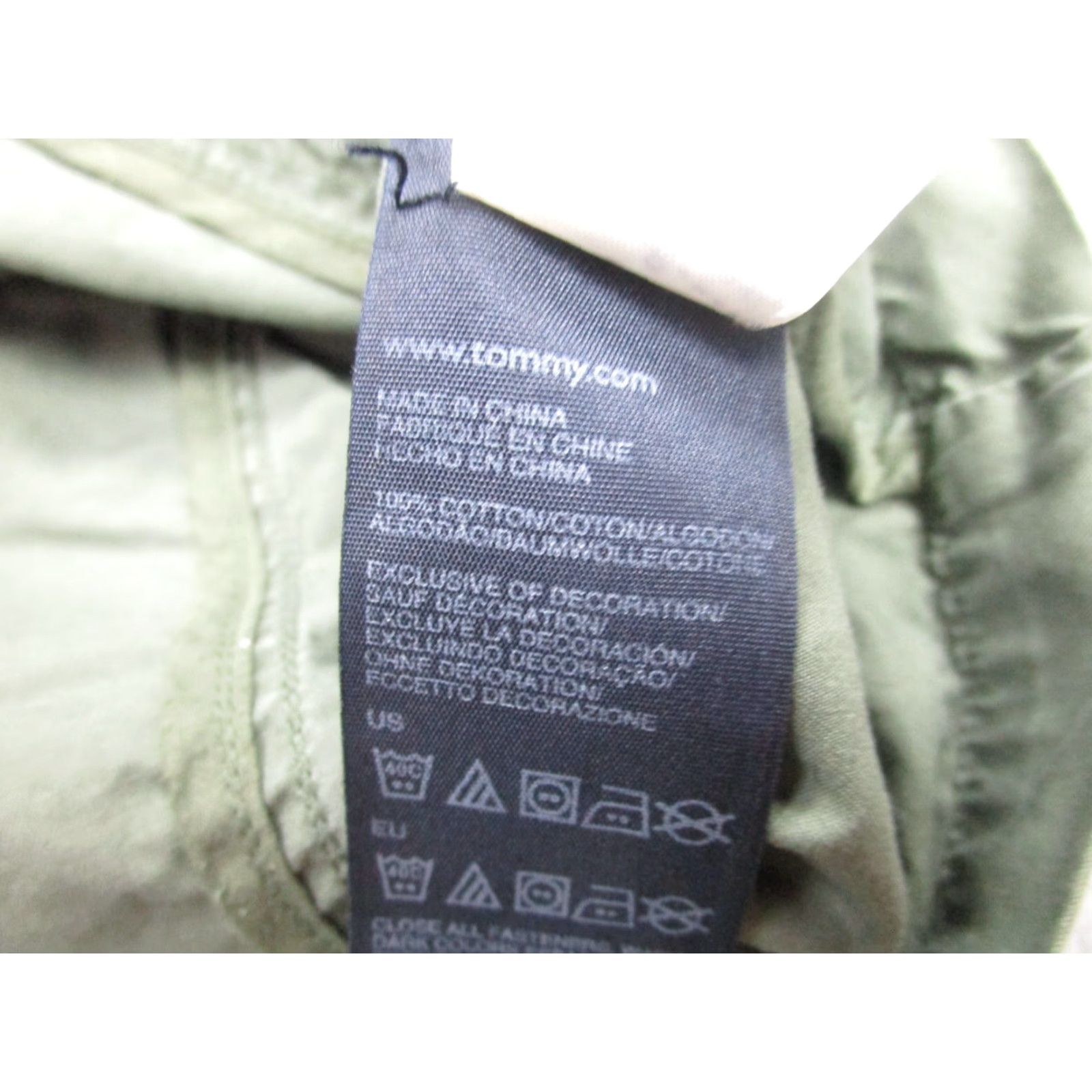 Tommy Hilfiger VINTAGE Tommy Hilfiger Jacket Womens M Green Military Twill Army Cargo Utility Tie Waist Jacket Size M / US 6-8 / IT 42-44 - 6 Thumbnail