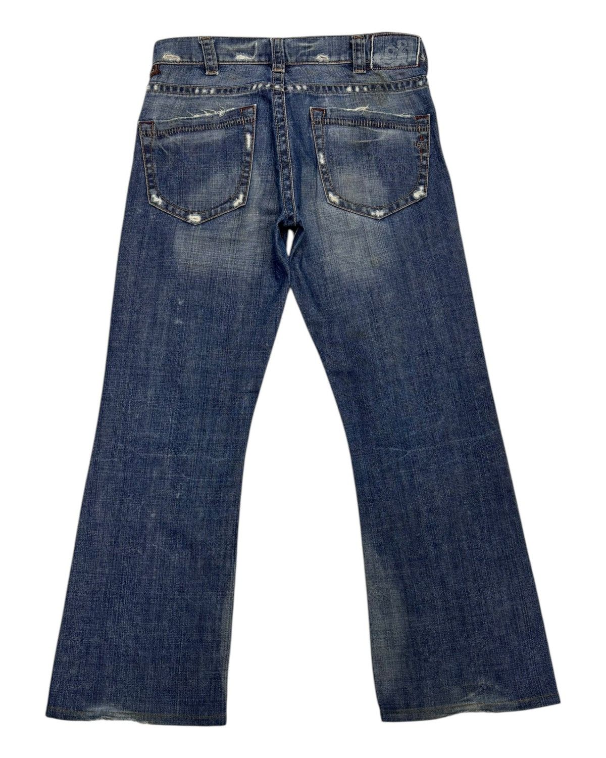 If Six Was Nine Flare Jeans Ripped Made in Canada 1921 Y2K True Religion Size US 32 / EU 48 - 3 Thumbnail