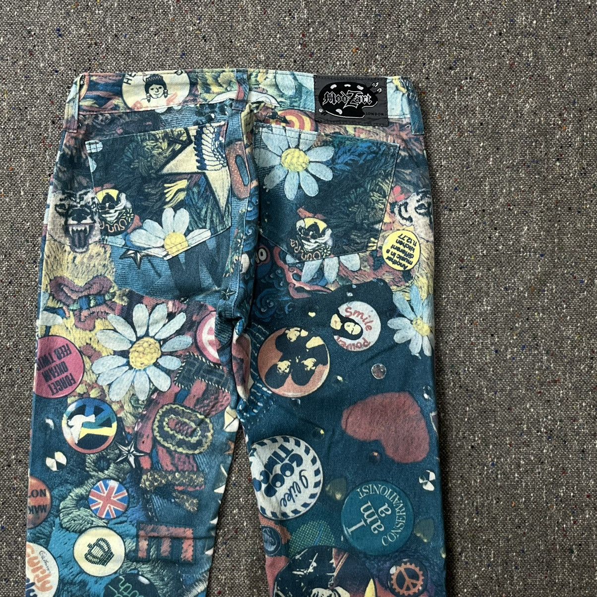 Other Rare Vintage Modzart London All Over Print Jeans Size 26" / US 2 / IT 38 - 8 Thumbnail