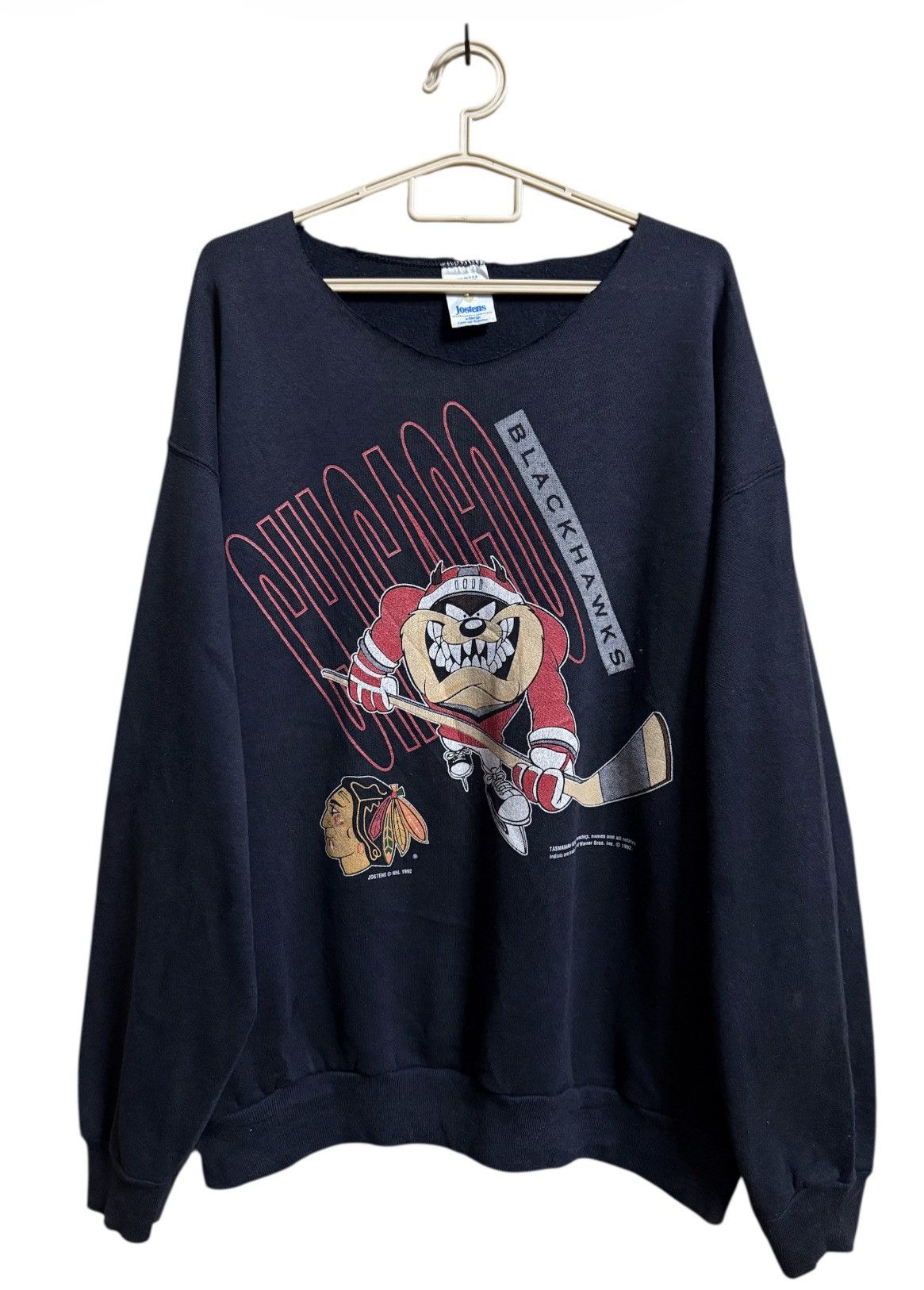 Vintage Rare Chicago Blackhawks Looney Tunes Vintage 1992s Size US XL / EU 56 / 4 - 1 Thumbnail