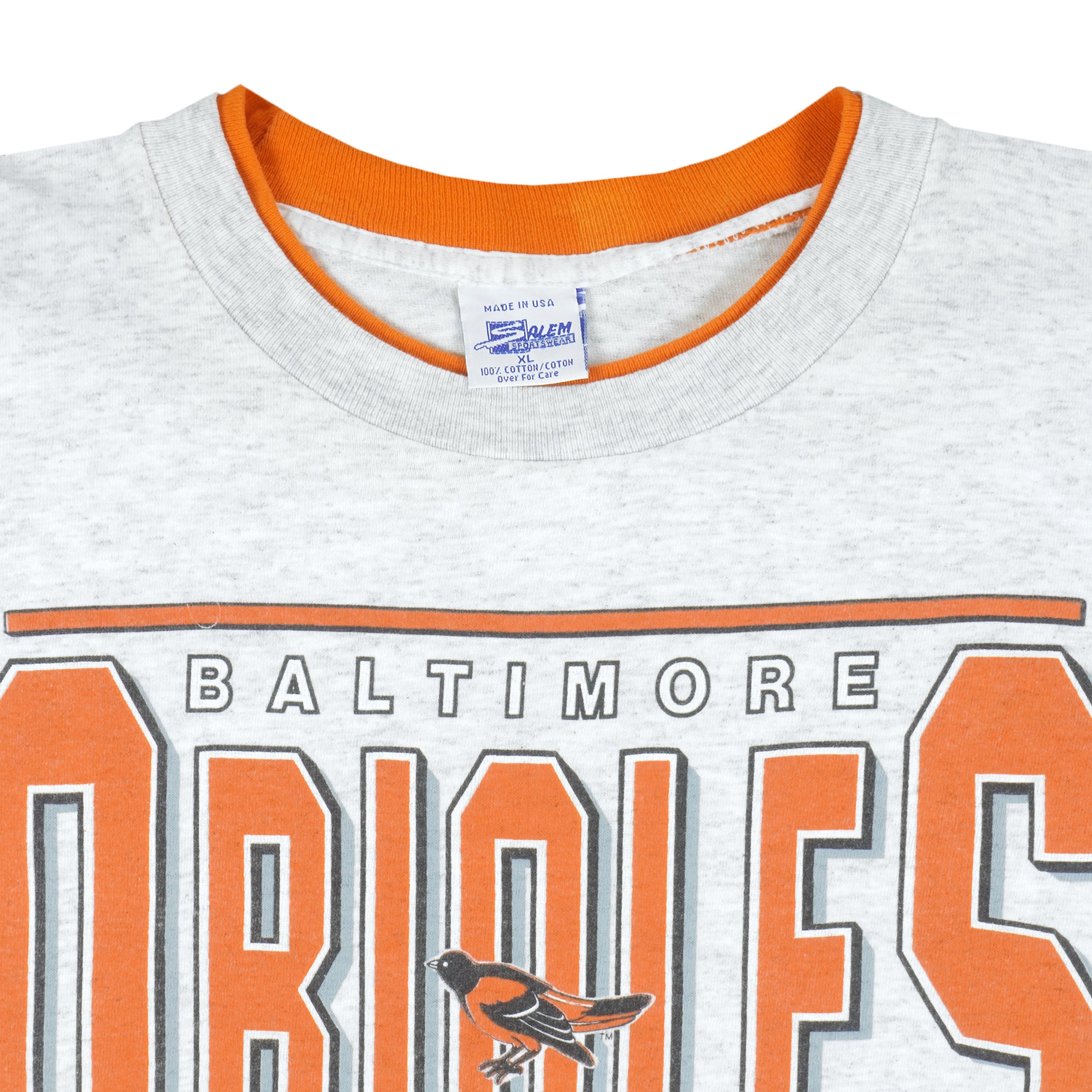 Salem Sportswear MLB - Grey Baltimore Orioles Roll Em Ups T-Shirt 1991 Size US XL / EU 56 / 4 - 4 Thumbnail