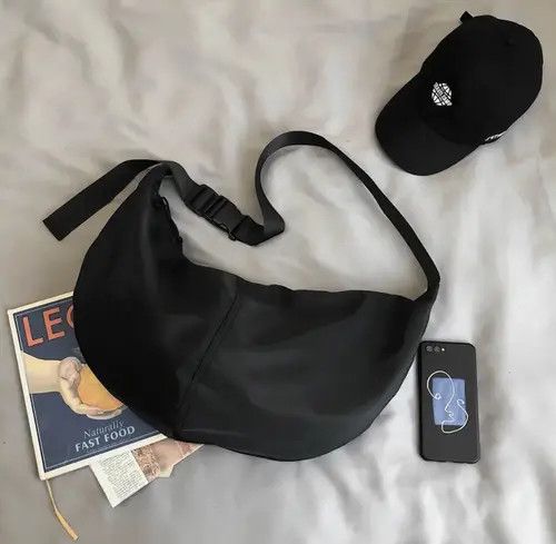 Designer Shoulder Nylon Roomy Bag Japanese Harajuku style Zipper Size ONE SIZE - 5 Thumbnail