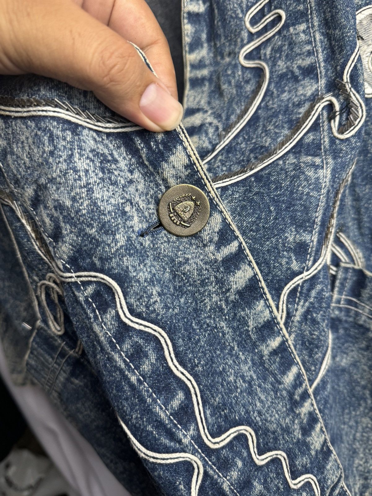 If Six Was Nine × Japanese Brand × Le Grande Bleu (L.G.B.) Japanese Style Denim Like Blazer Issey ys style Size US L / EU 52-54 / 3 - 8 Thumbnail