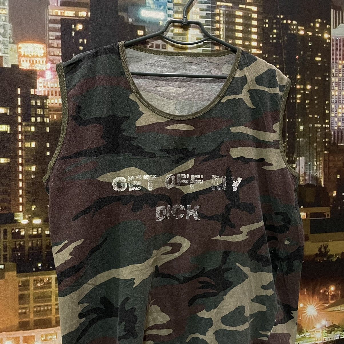 Vintage Vintage 90s Camo Graphic Tee Humorous Streetwear Skate M Size US M / EU 48-50 / 2 - 2 Thumbnail