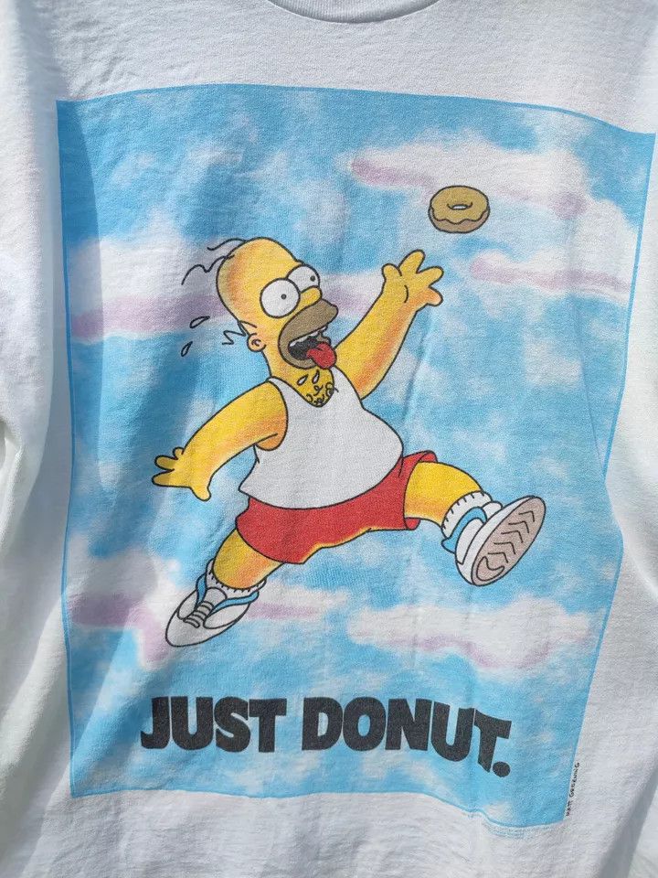 Vintage vintage 1996 The Simpsons Homer Simpson Just Donut Shirt Size US L / EU 52-54 / 3 - 2 Thumbnail