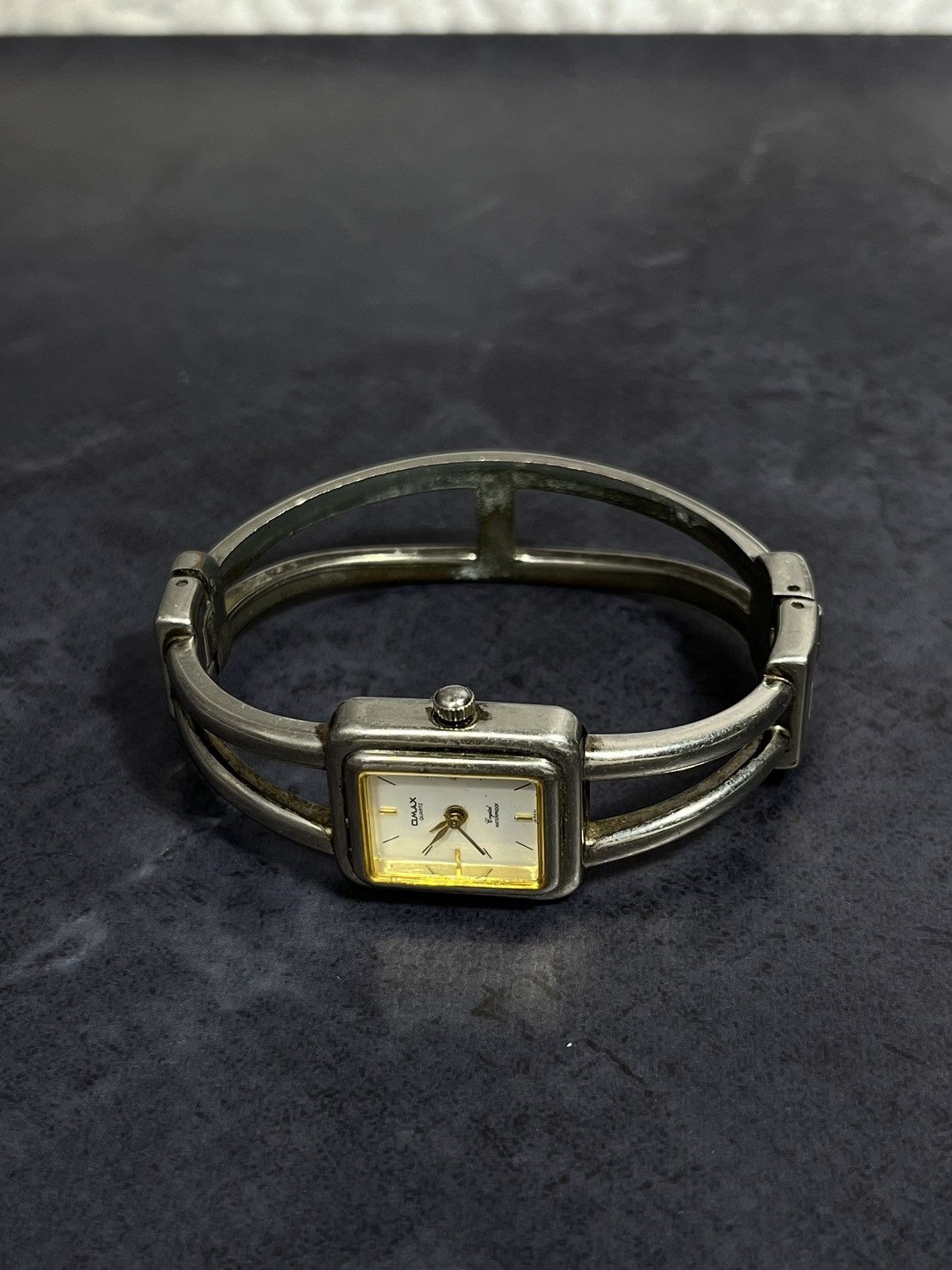 Jewelry × Vintage Omax Square Watch, Stainless Steel, Japan Made Size ONE SIZE - 1 Thumbnail