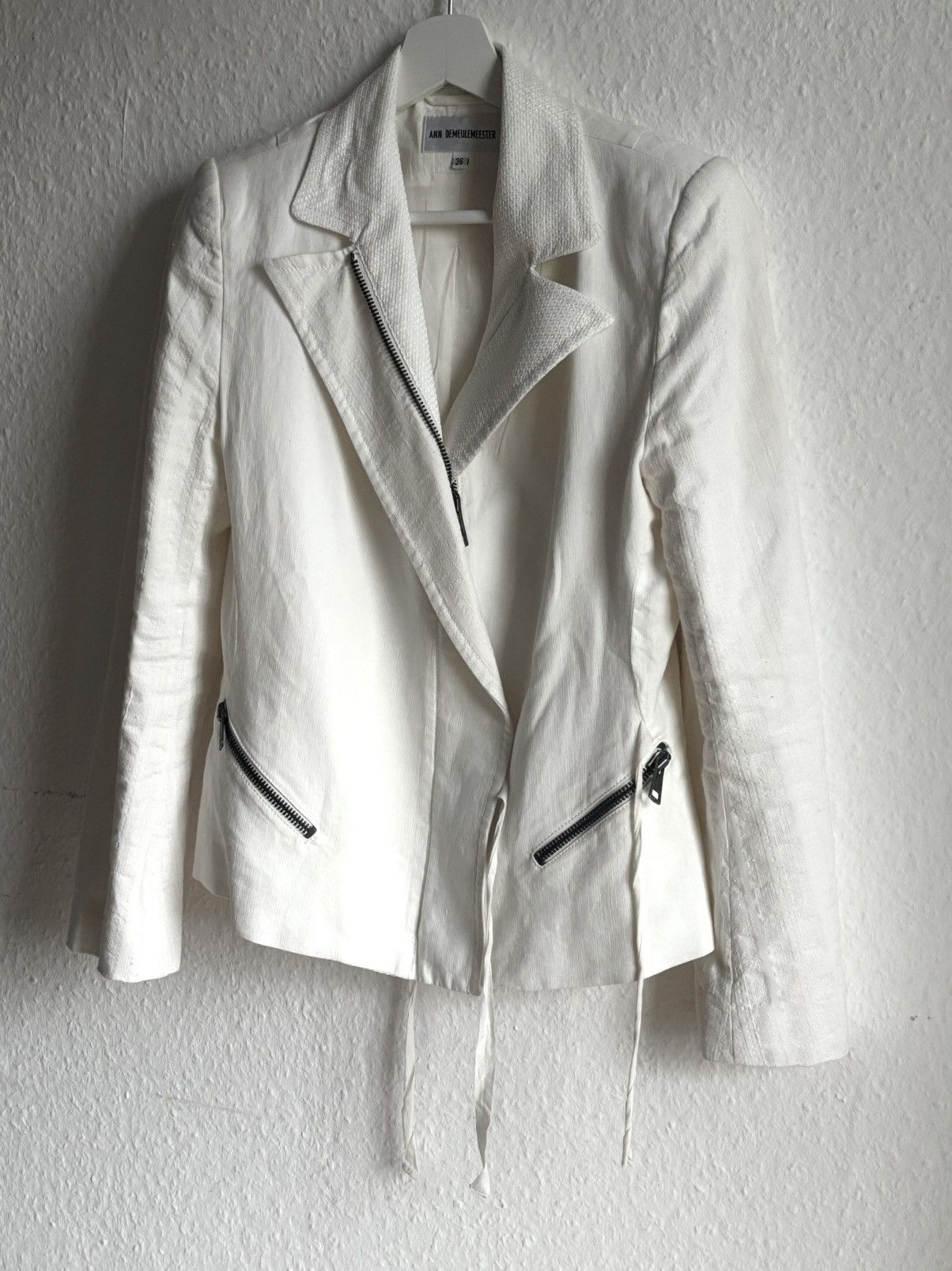 Ann Demeulemeester Ann Demeulemeester early 00s White Blazers Size XS / US 0-2 / IT 36-38 - 4 Thumbnail