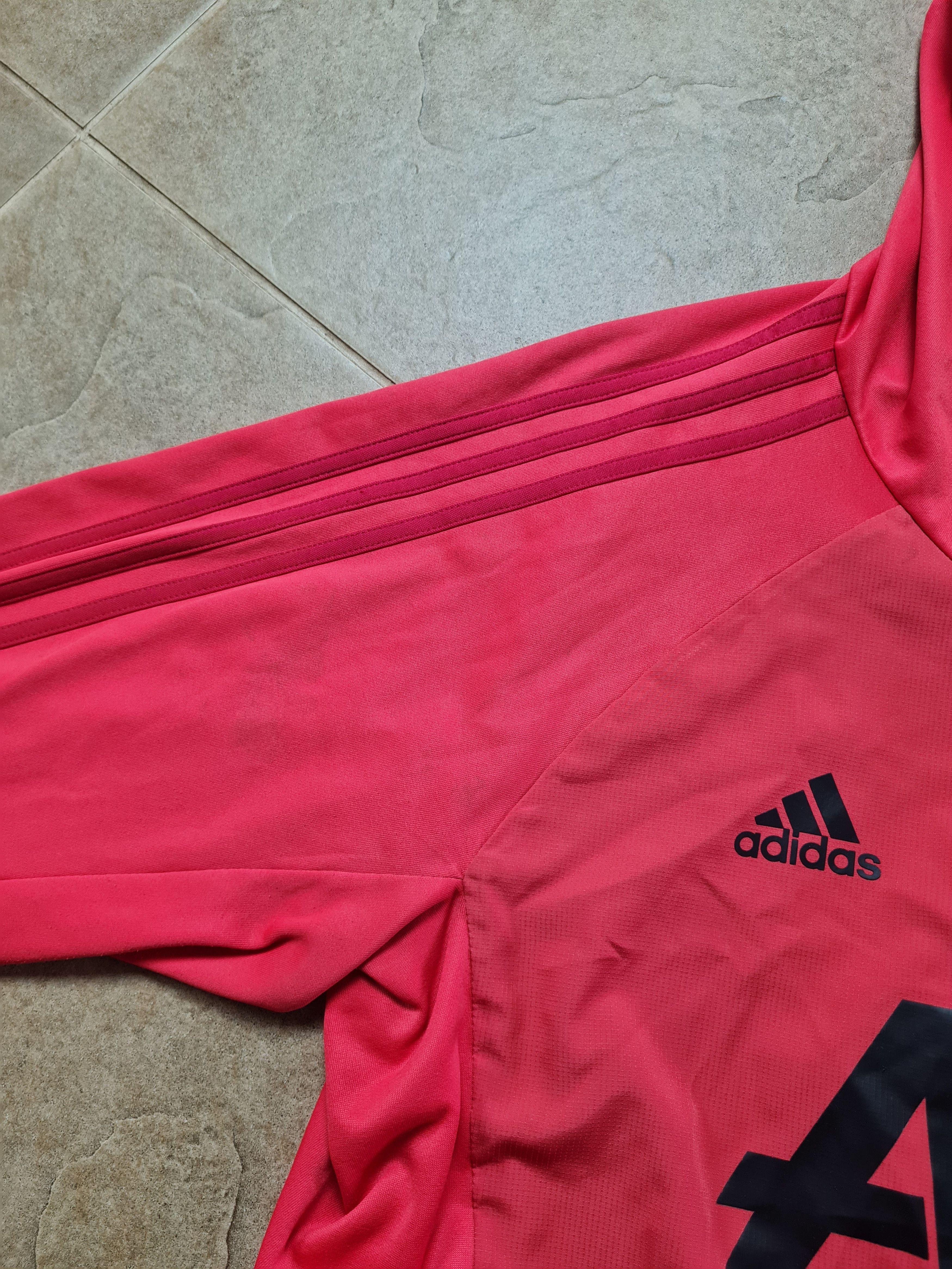 Adidas Adidas 2018-19 Manchester United 1/4 Zip Hooded Training Top Size US L / EU 52-54 / 3 - 22 Thumbnail
