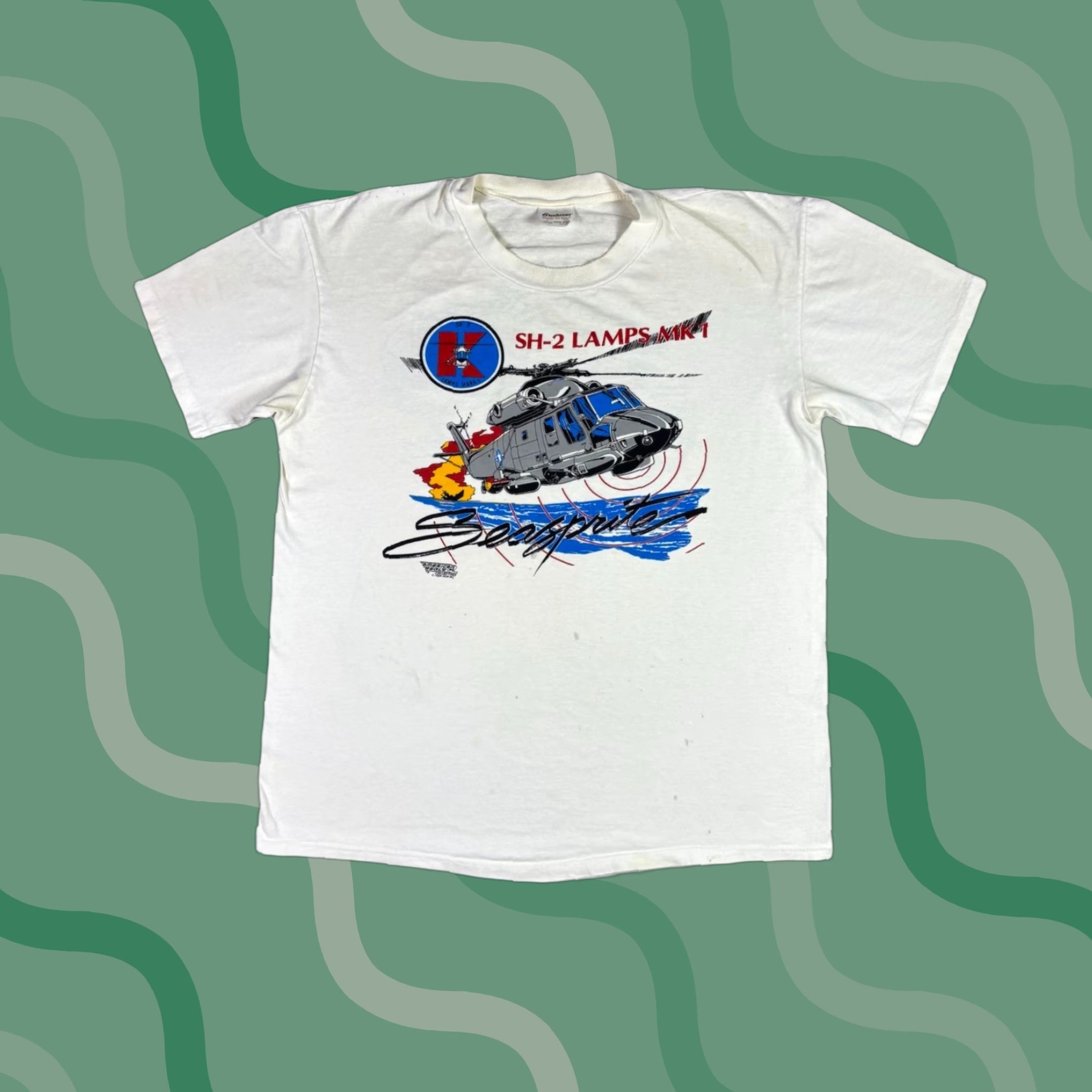 Vintage VINTAGE Stedman T-Shirt 80s Planes Graphic Print Crew Neck White Large Mens Size US L / EU 52-54 / 3 - 1 Thumbnail
