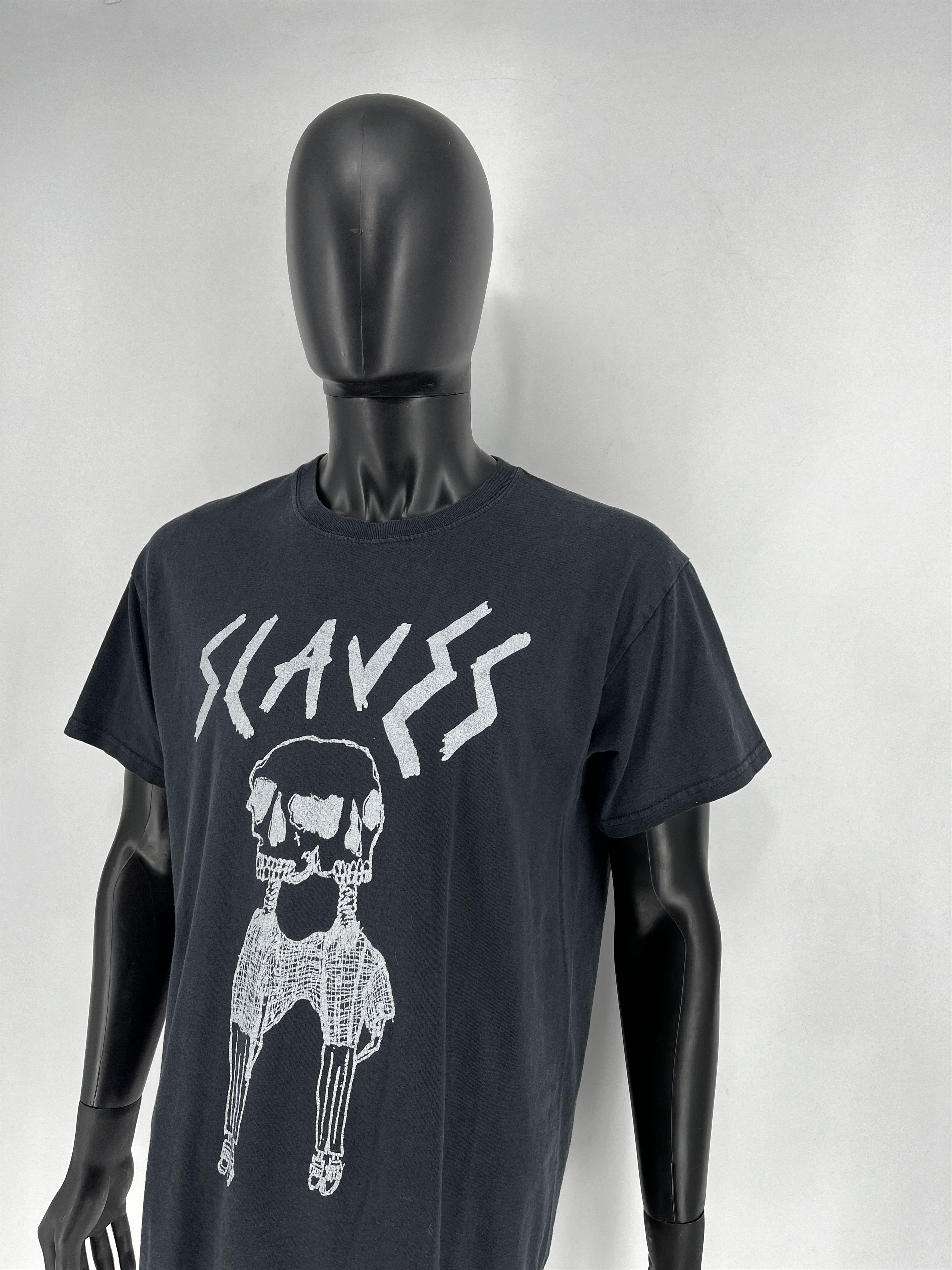 Band Tees × Vintage Vintage Slaves Rock T-shirt Skull T Shirt Streetwear Size US L / EU 52-54 / 3 - 4 Thumbnail