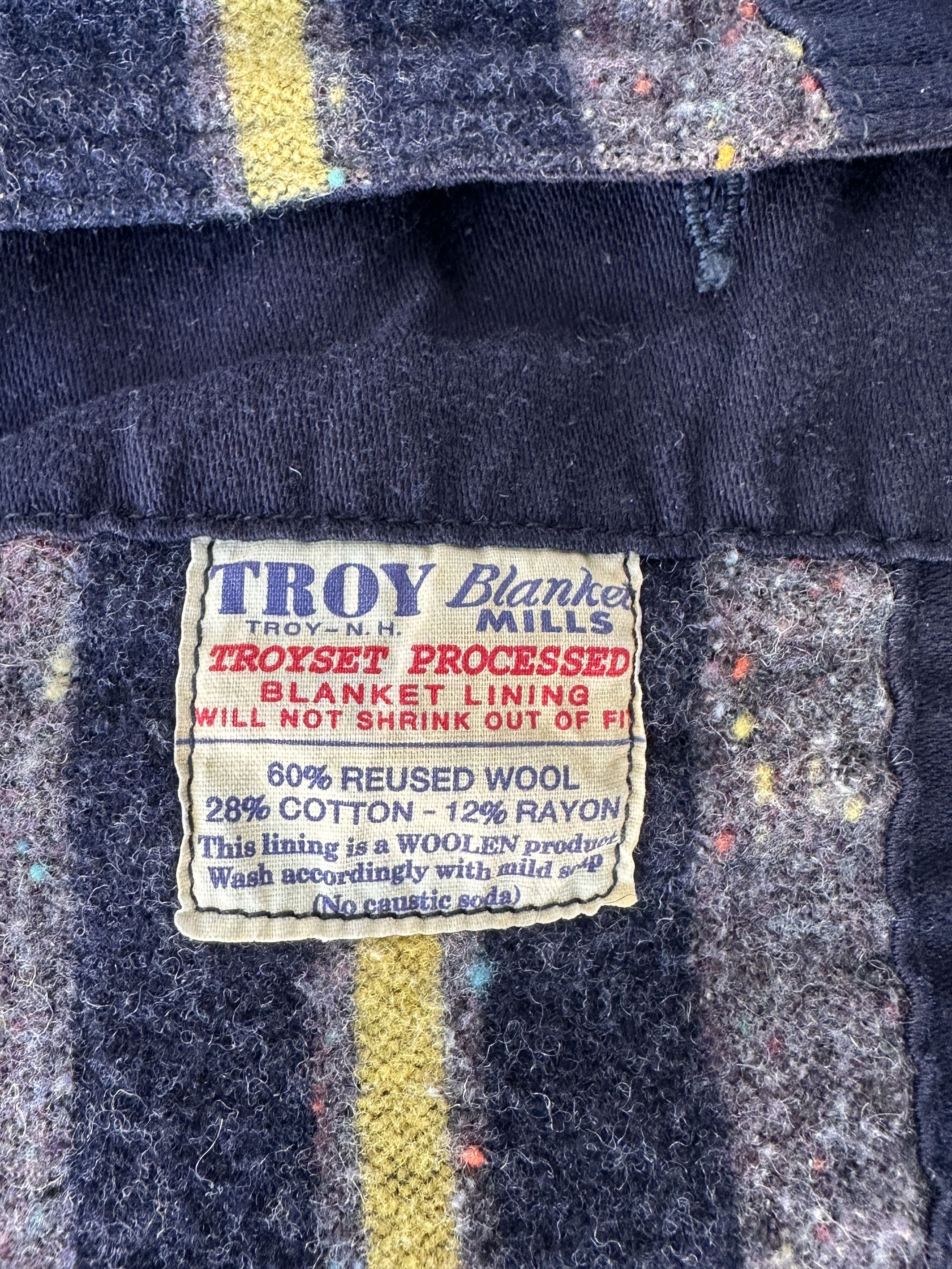 Sugar Cane Striped blanket lined 9.5oz Navy Yellow MOLESKIN VEST Size US L / EU 52-54 / 3 - 11 Thumbnail