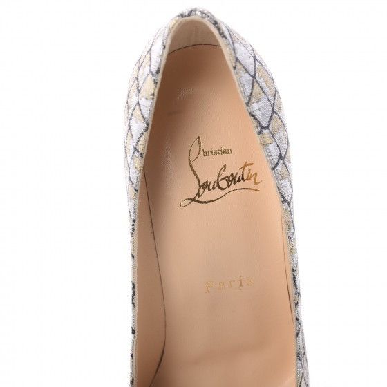 Christian Louboutin Christian Louboutin Decollete 554 85 Lurex Kaa - Size 40 Size US 9 / IT 39 - 3 Thumbnail