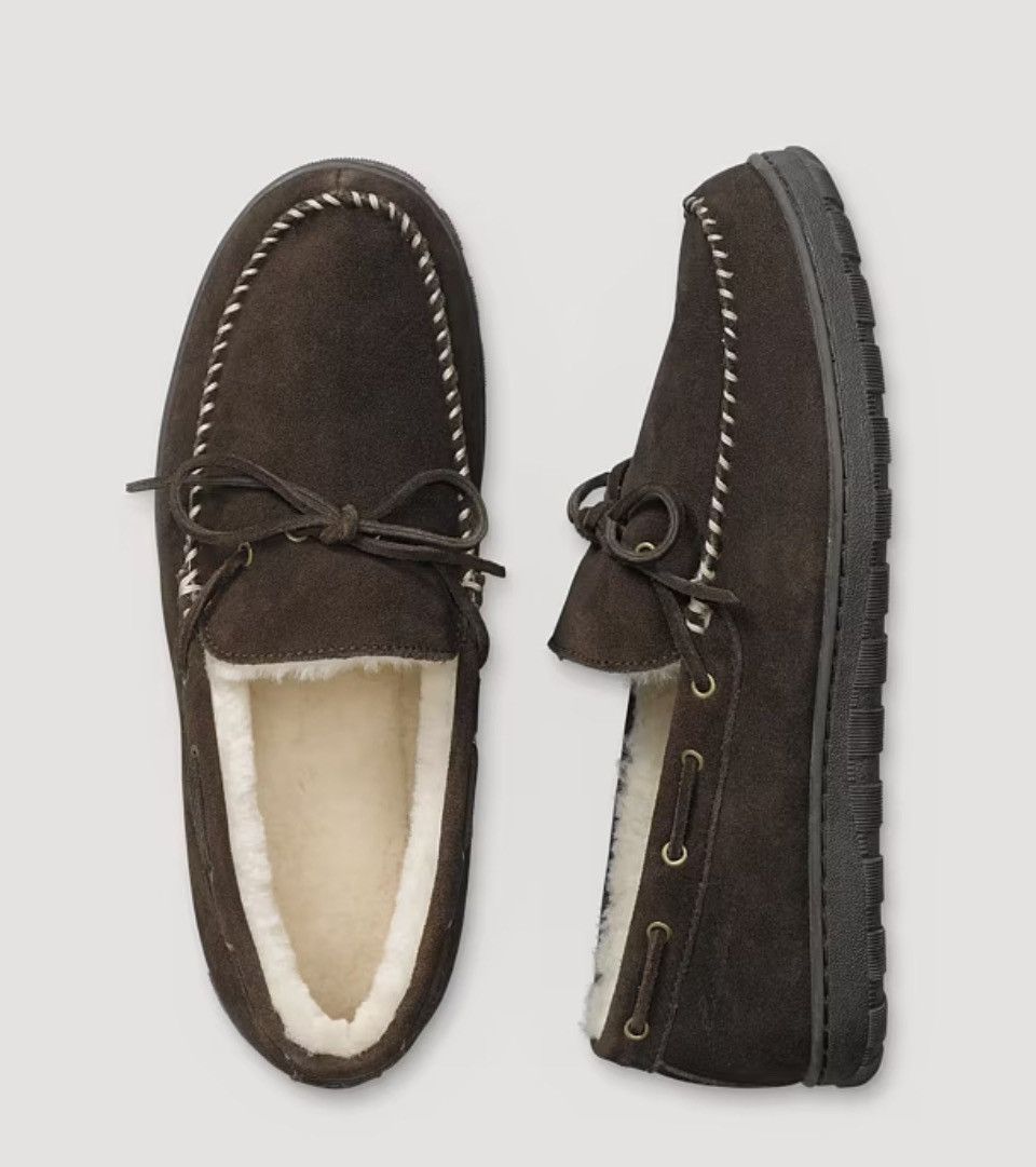 Eddie Bauer Eddie Bauer Shearling-Lined Moccasin Slippers Size US 10 / EU 43 - 9 Thumbnail