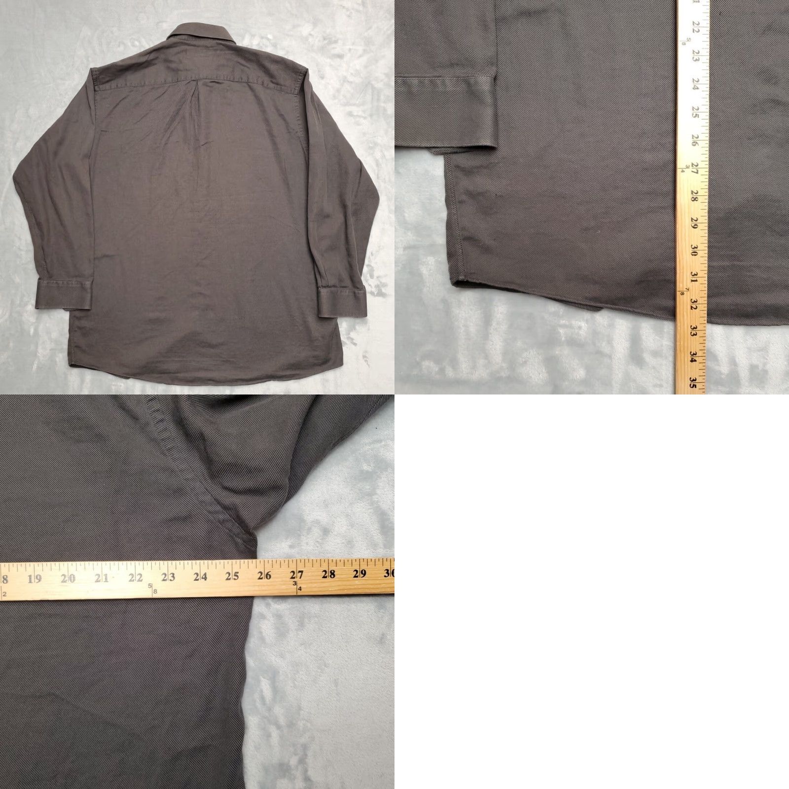 Dillard's VINTAGE Dillards Murano Shirt Mens 17 Tall Black Thick Twill Button Casual Work Size US XL / EU 56 / 4 - 8 Thumbnail