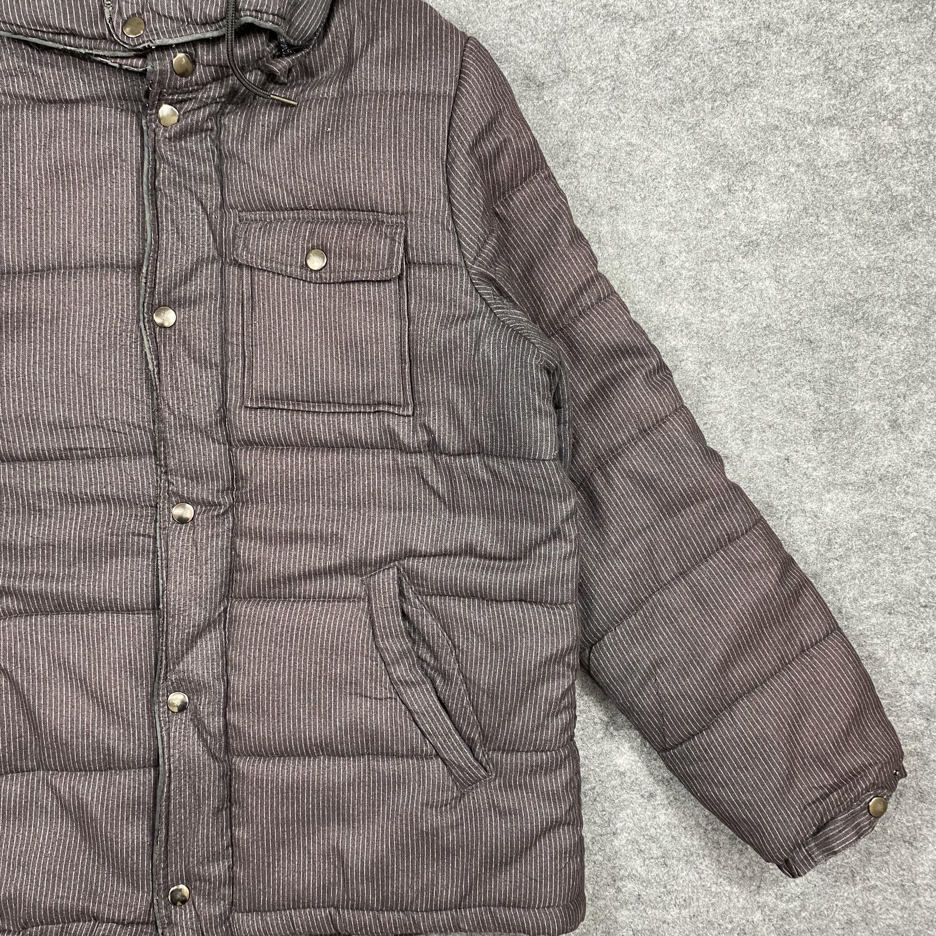 Vintage VTG 2009 J.N.R.D Pinstripe Hooded Puffer Jacket-J670 Size US M / EU 48-50 / 2 - 5 Thumbnail