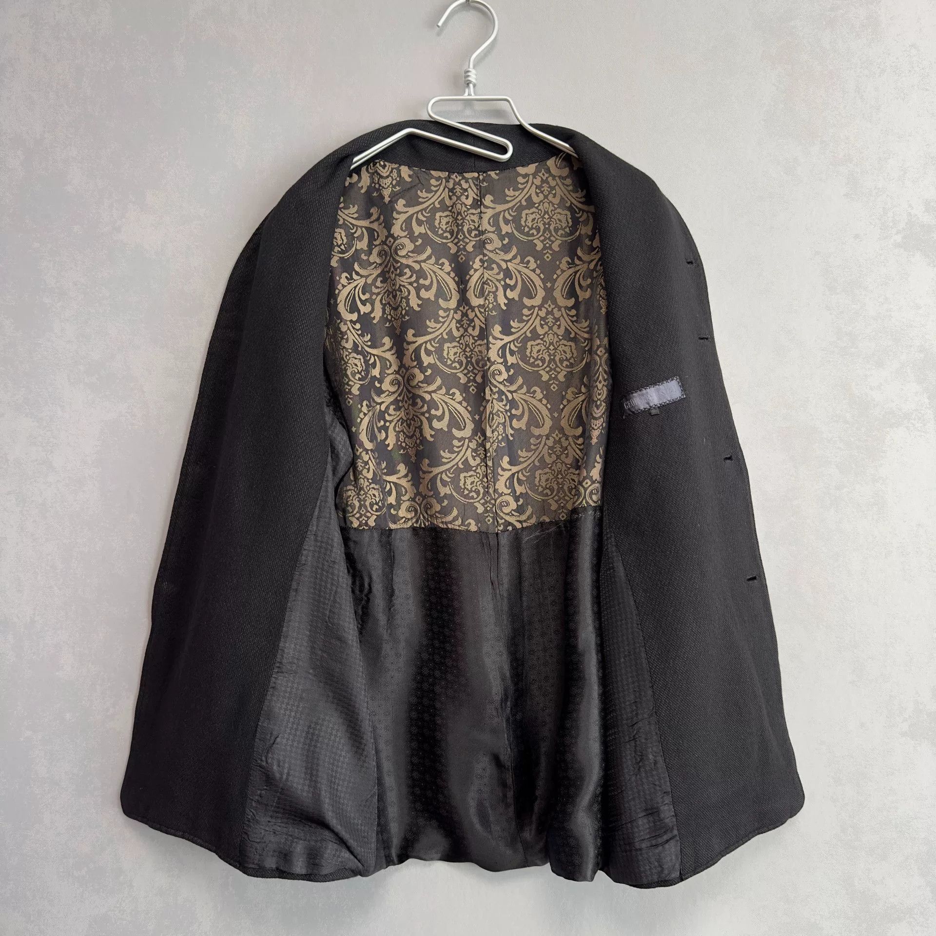 Geoffrey B. Small black mix fabric collarless jacket Size US S / EU 44-46 / 1 - 1 Thumbnail