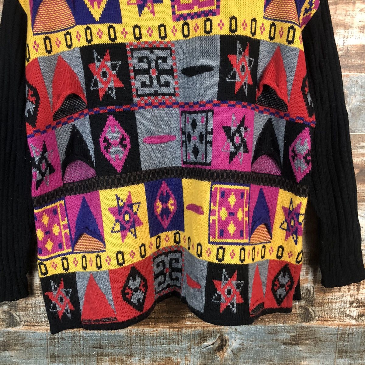 Vintage Mimo Salip Red vintage art Knitwear #A2001 Size M / US 6-8 / IT 42-44 - 6 Thumbnail