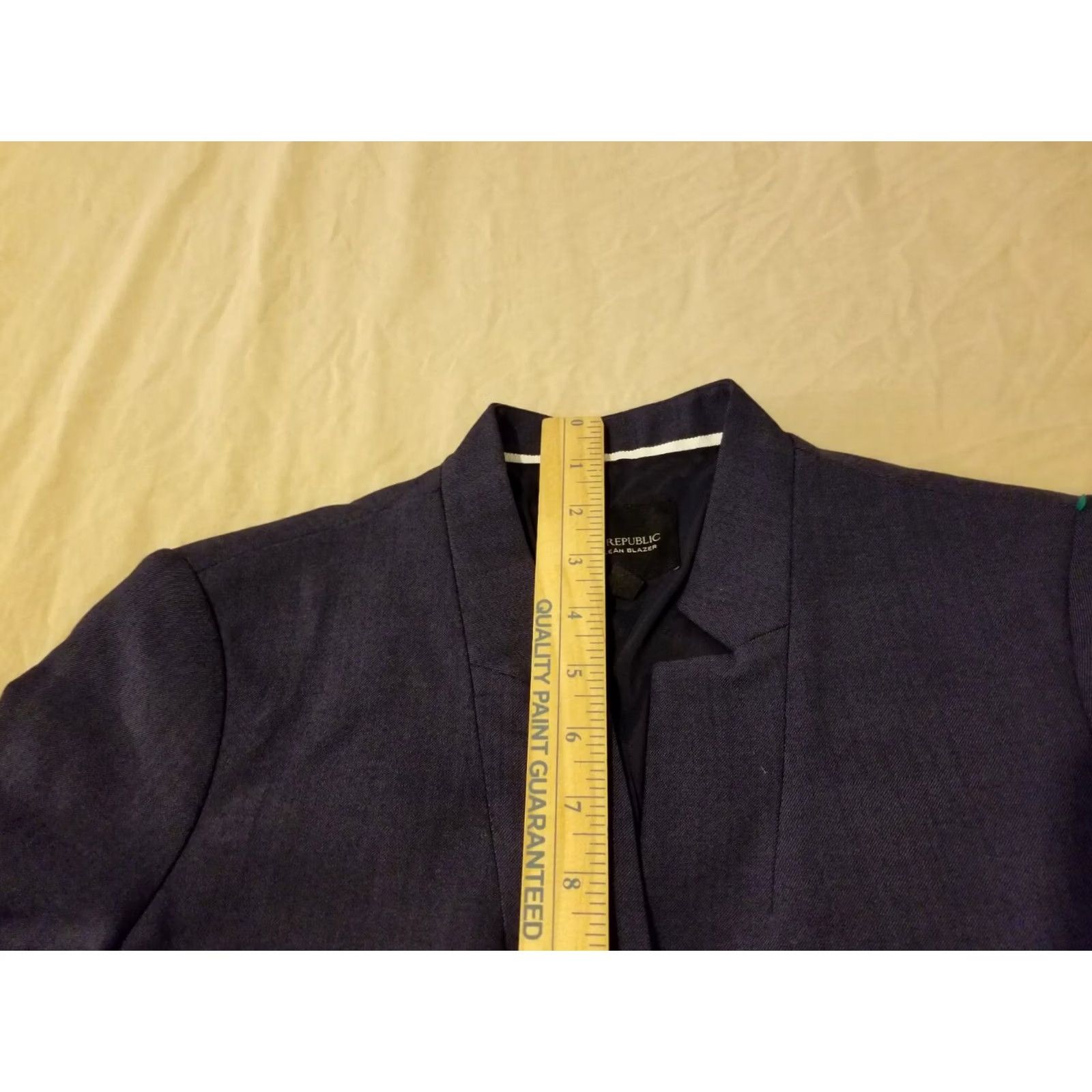Banana Republic Banana Republic Womens Blazer Jacket 0 Navy Blue Wool Size XS / US 0-2 / IT 36-38 - 5 Thumbnail