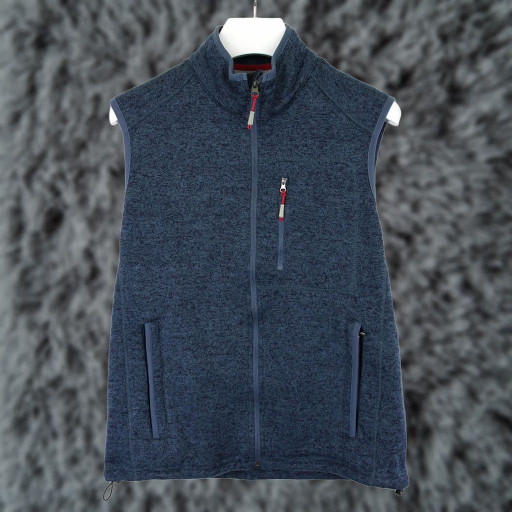 Orvis Orvis Waistcoat Men MEDIUM Full Zip High Neck Knitted Melange Blue Size US M / EU 48-50 / 2 - 1 Thumbnail