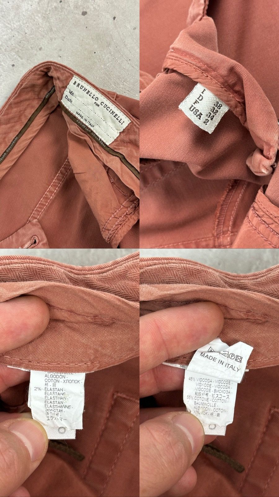 Brunello Cucinelli Brunello Cucinelli Made in Itay Brownish-Orange Pants Size 26" / US 2 / IT 38 - 16 Thumbnail