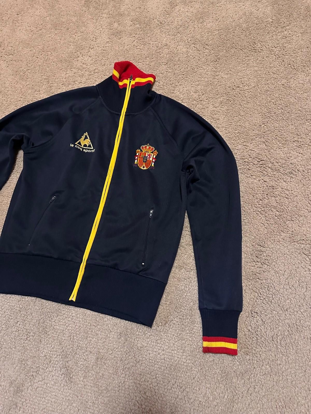 Le Coq Sportif 1989-90 Spain Le Coq Sportif Football Track Jacket Sz L Size US L / EU 52-54 / 3 - 3 Thumbnail
