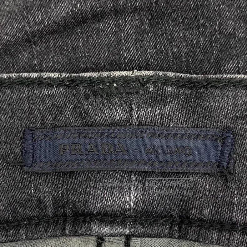 Prada Prada Black and gray washed cotton denim trousers Size 24" / US 00 / IT 34 - 6 Thumbnail
