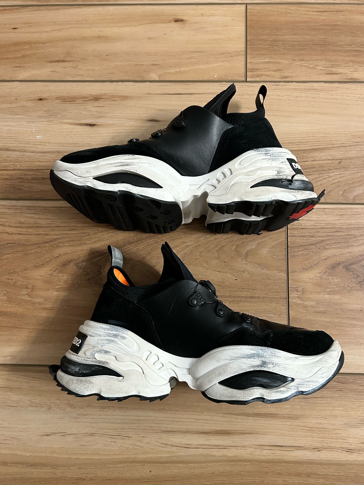 Dsquared2 Dsquared2 "The Rolling Giant" – Black/White – EU 43 / US 10 Size US 10 / EU 43 - 4 Thumbnail