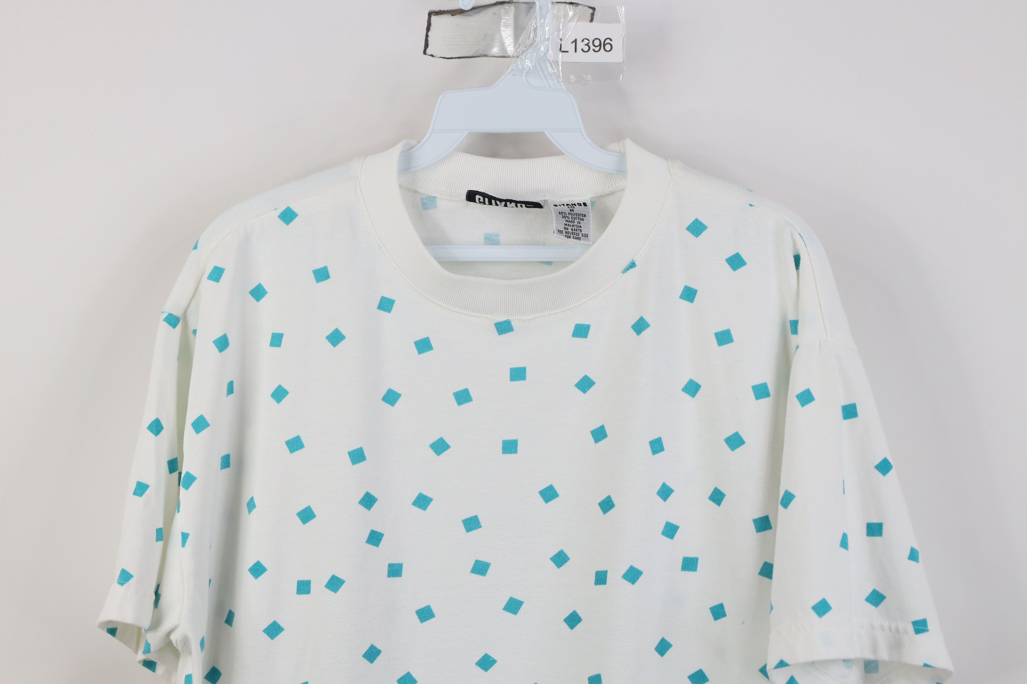 Vintage Vintage 90s Streetwear Box All Over Print T-Shirt White Size M / US 6-8 / IT 42-44 - 2 Thumbnail
