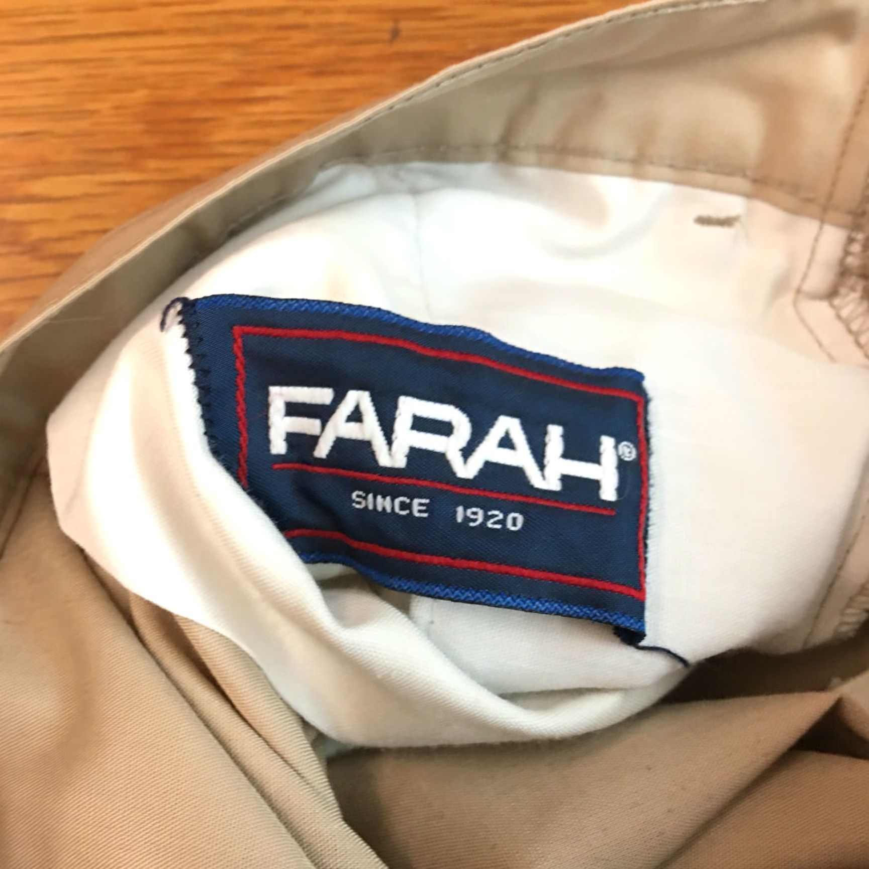 Farah Farah Mens Dress Pants Flat Front High Rise 34x31 Brown Cotton Blend Casual Formal Pants Mens 34 Brown Size US 34 / EU 50 - 6 Thumbnail