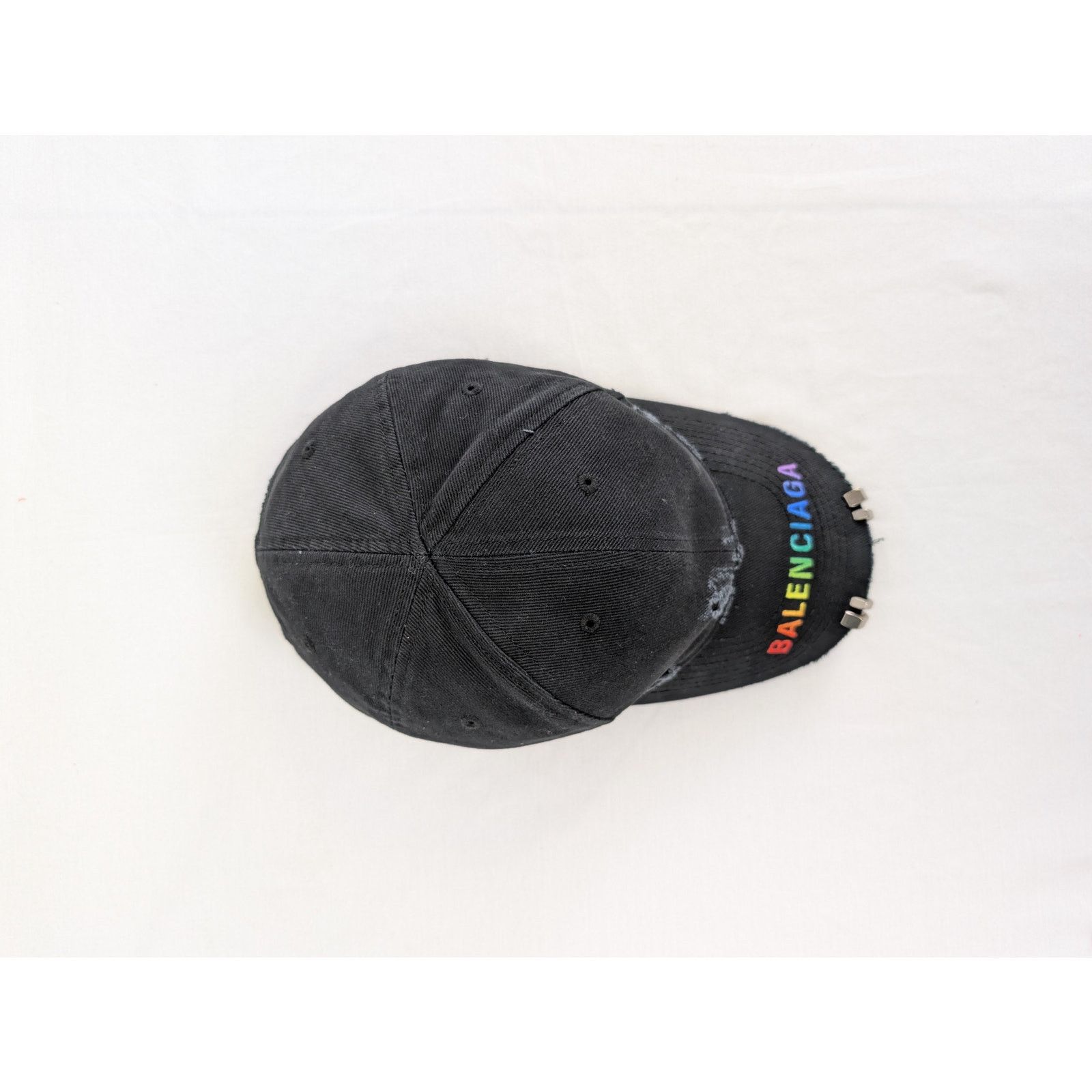 Balenciaga o1rshd1 Size: L/ Cotton Drill Hat up Rainbow Cap / Hat Black Size ONE SIZE - 2 Thumbnail