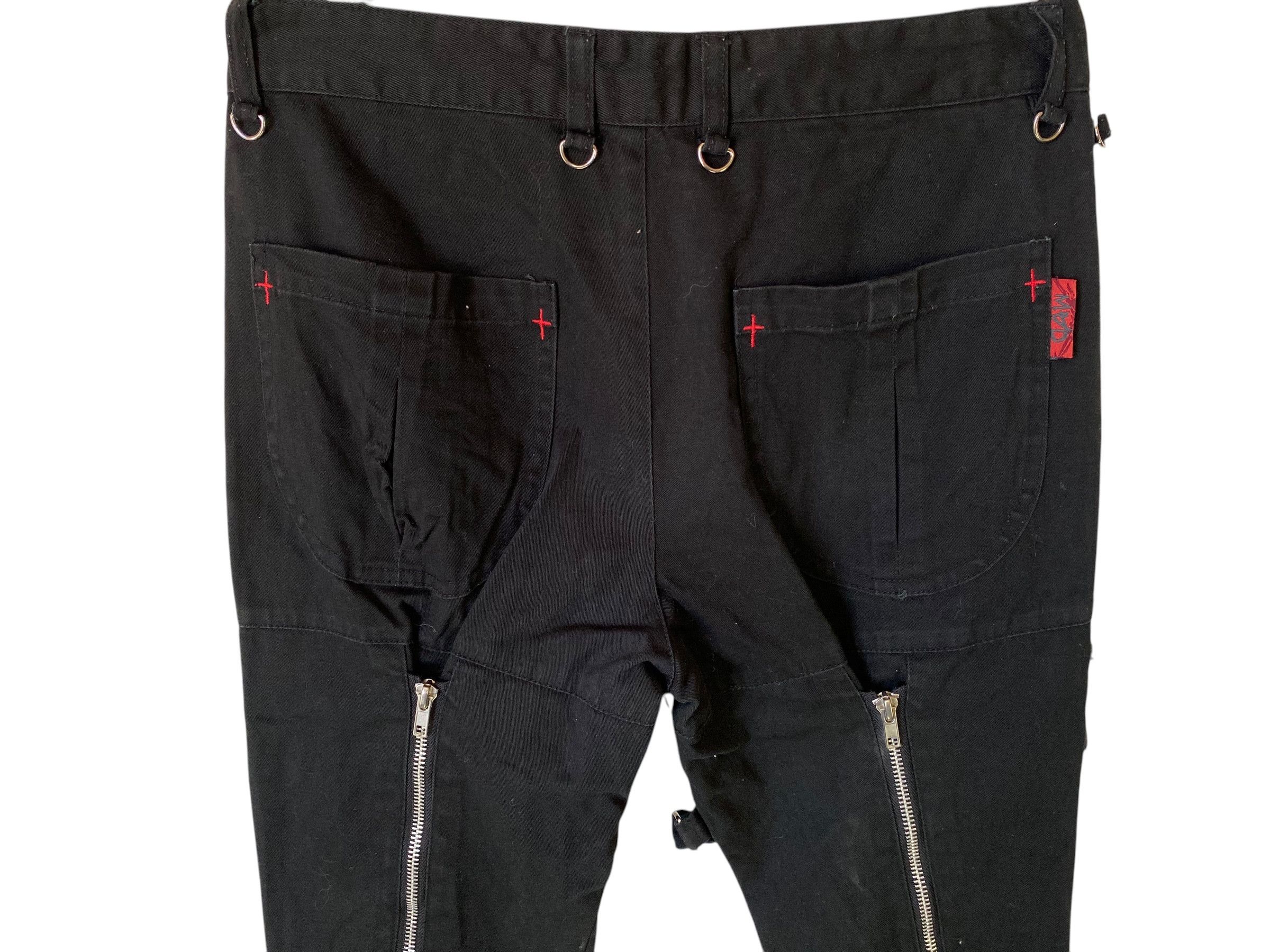 Hysteric Glamour × Japanese Brand 2000s Mad Punk printed zipped bondage pant Size US 29 - 6 Thumbnail