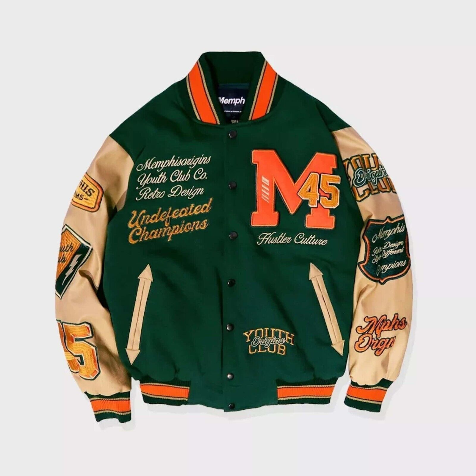 Varsity Varsity Jacket Hustler Culture Baseball Streetwear Sukajan