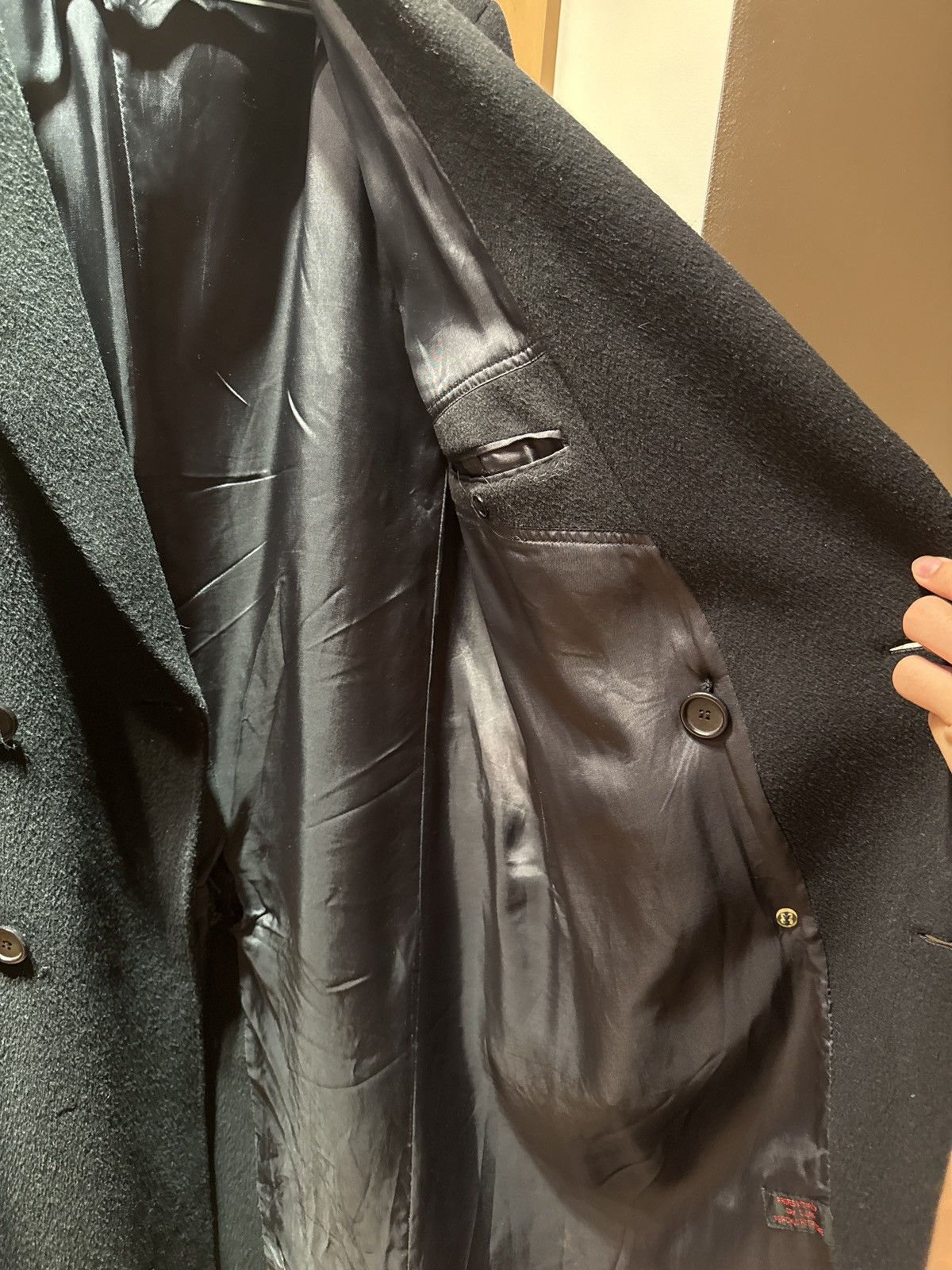 Vintage Wool Double Breasted Overcoat Size US L / EU 52-54 / 3 - 3 Thumbnail