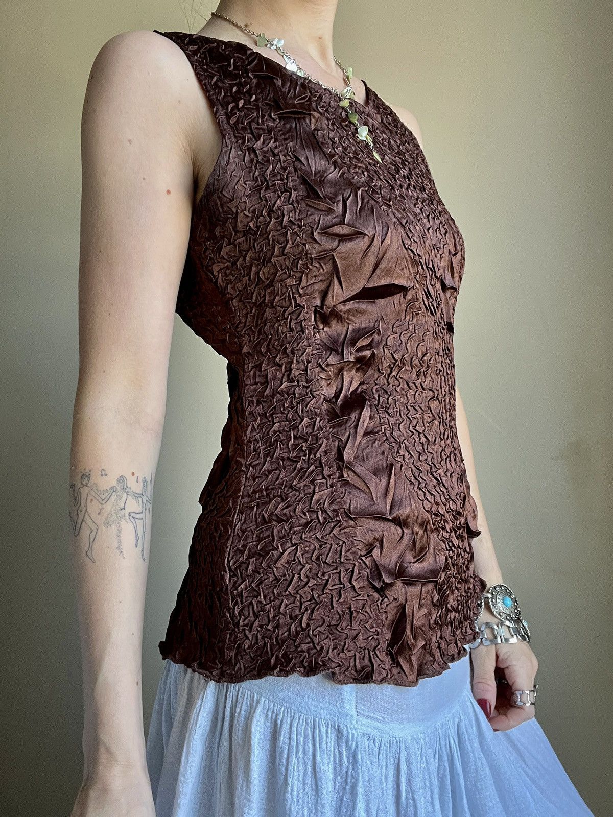 Other 90s Wallis Copper Brown Textured Tank - S Size S / US 4 / IT 40 - 3 Thumbnail