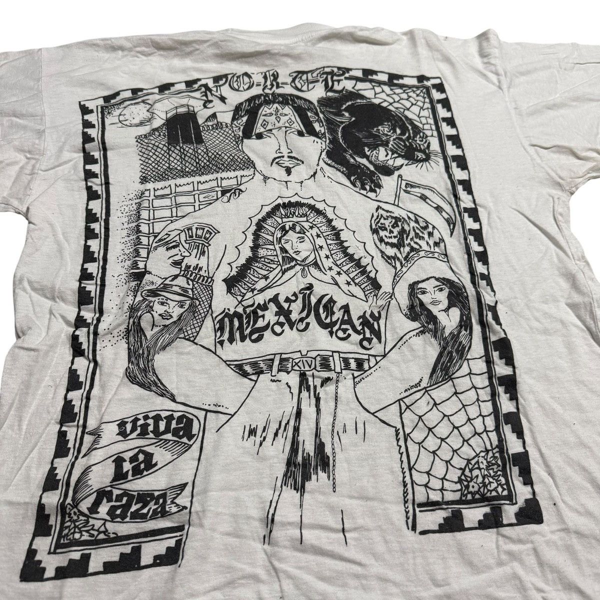 Vintage Cholo Tee 80s Single Mexican Culture cholos homies Size US M / EU 48-50 / 2 - 3 Thumbnail