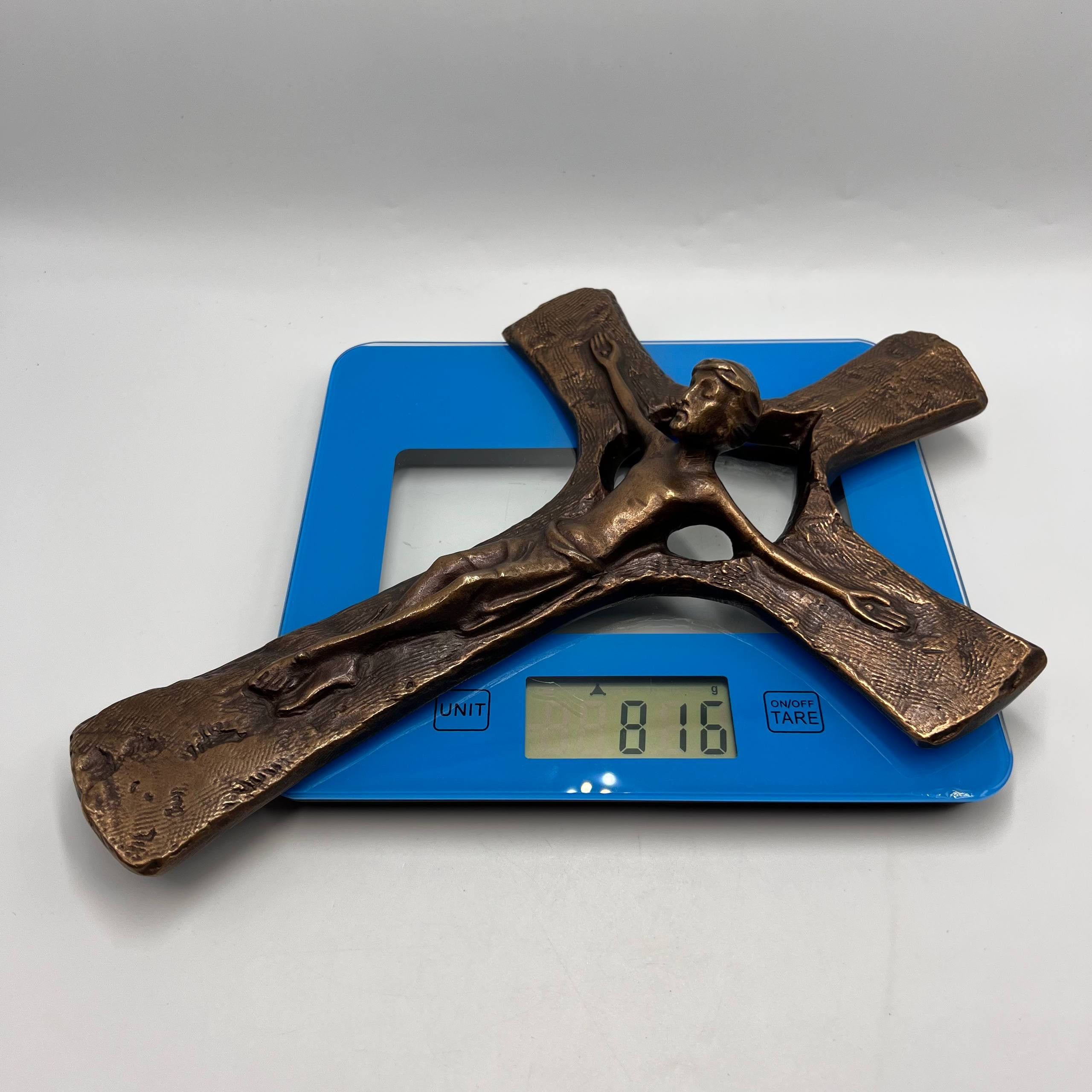 Vintage Vintage Solid Bronze Crucifix Large 30x20 Jesus Cross Gift Size ONE SIZE - 4 Thumbnail