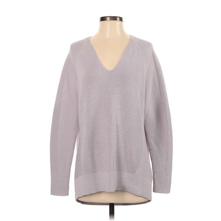 Athleta Athleta Hanover Merino V-Neck Sweater Oversized Shasta Purpl Size XS / US 0-2 / IT 36-38 - 7 Thumbnail