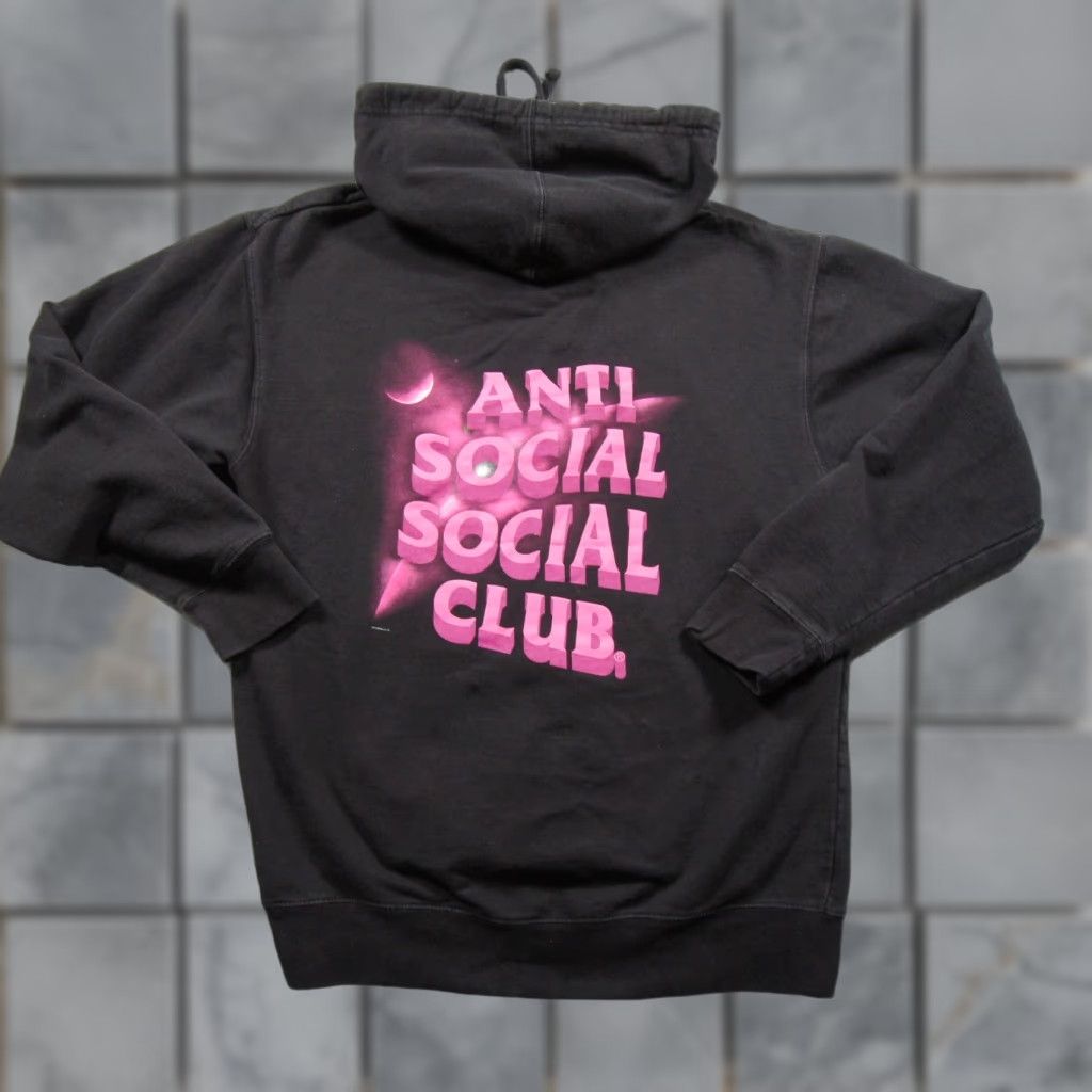 Anti Social Social Club Anti Social Social Club Hoodie Mens Medium Black Sweatshirt Streetwear Pullover Jacket Hoodie Size US M / EU 48-50 / 2 - 1 Thumbnail