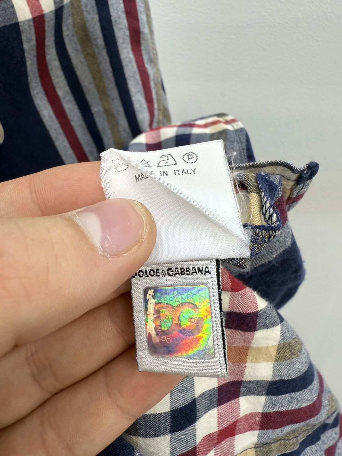 Dolce & Gabbana Dolce & Gabbana Checked Pocket Button Up Shirt Size US M / EU 48-50 / 2 - 7 Thumbnail