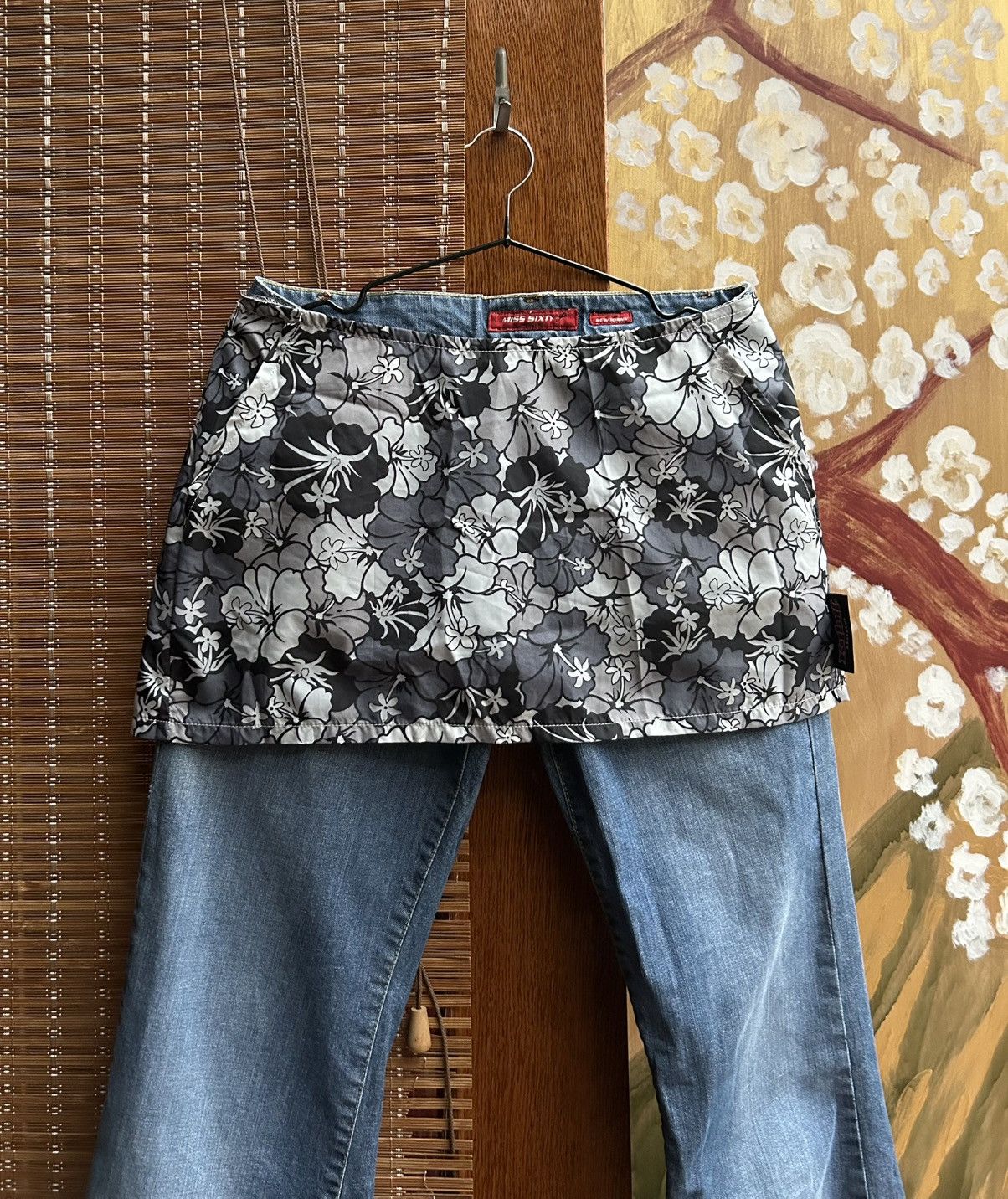 Miss Sixty Y2K Killah Babe Miss Sixty Half Overlay Apron Mini Skirt Size 30" / US 8 / IT 44 - 1 Thumbnail