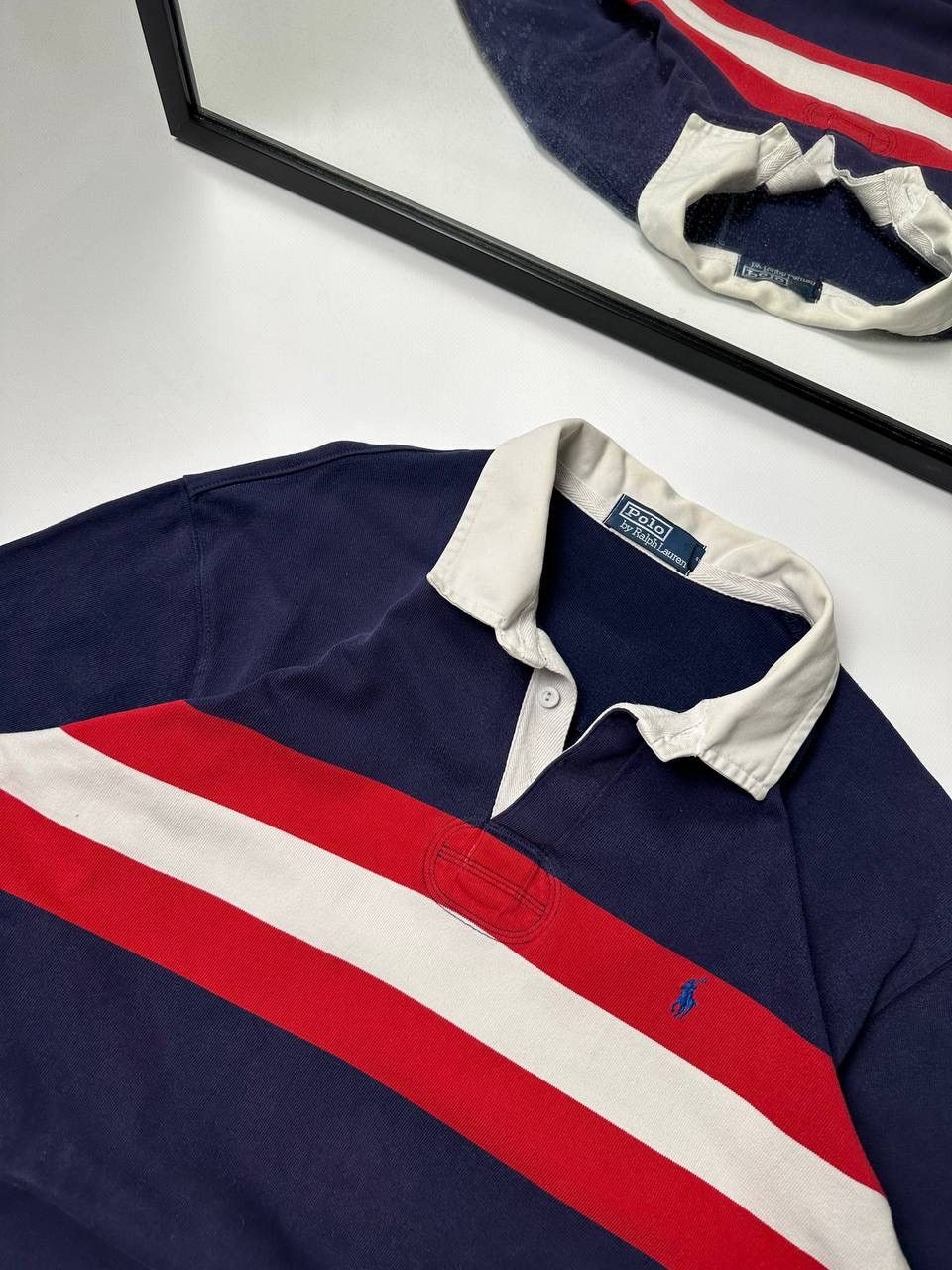 Polo Ralph Lauren 00s Vintage Rugby Polo Ralph Lauren PRL Striped Boxy Fit Size US L / EU 52-54 / 3 - 5 Thumbnail