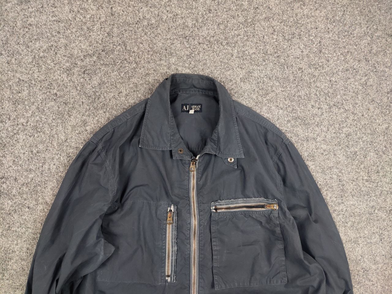 Armani Vintage Armani Jeans Pocket Zipper Light Faded Overshirt Y2K Size US L / EU 52-54 / 3 - 4 Thumbnail