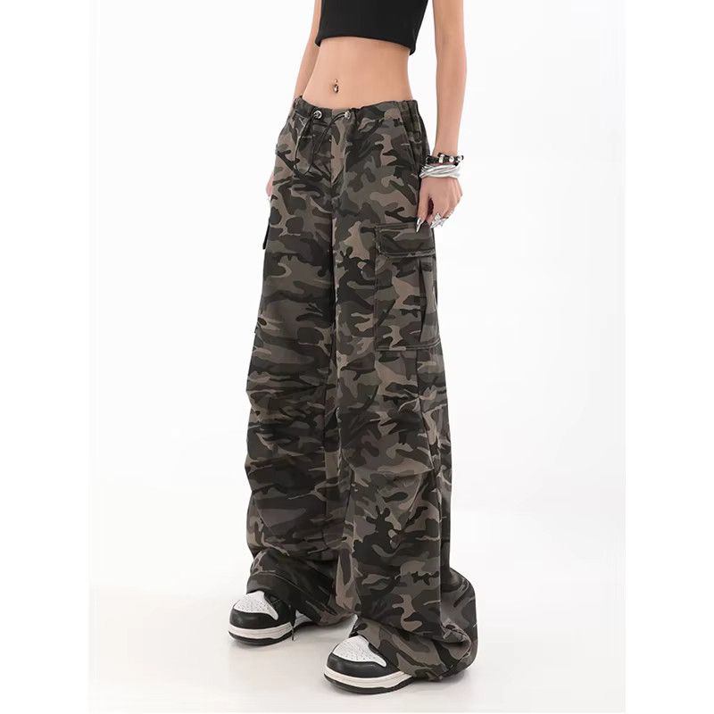 Japanese Brand Retro Overalls Camouflage Y2k Cargo Grunge Baggy Trousers Size 32" / US 10 / IT 46 - 10 Thumbnail