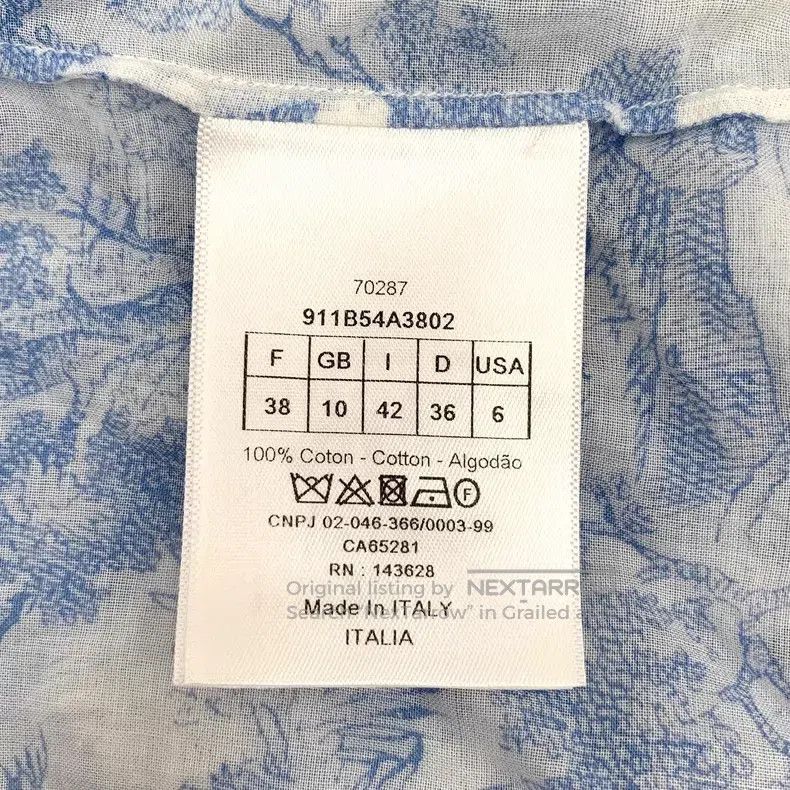 Dior Dior 22 blue animal jungle print cotton single-breasted lo Size XS / US 0-2 / IT 36-38 - 8 Thumbnail
