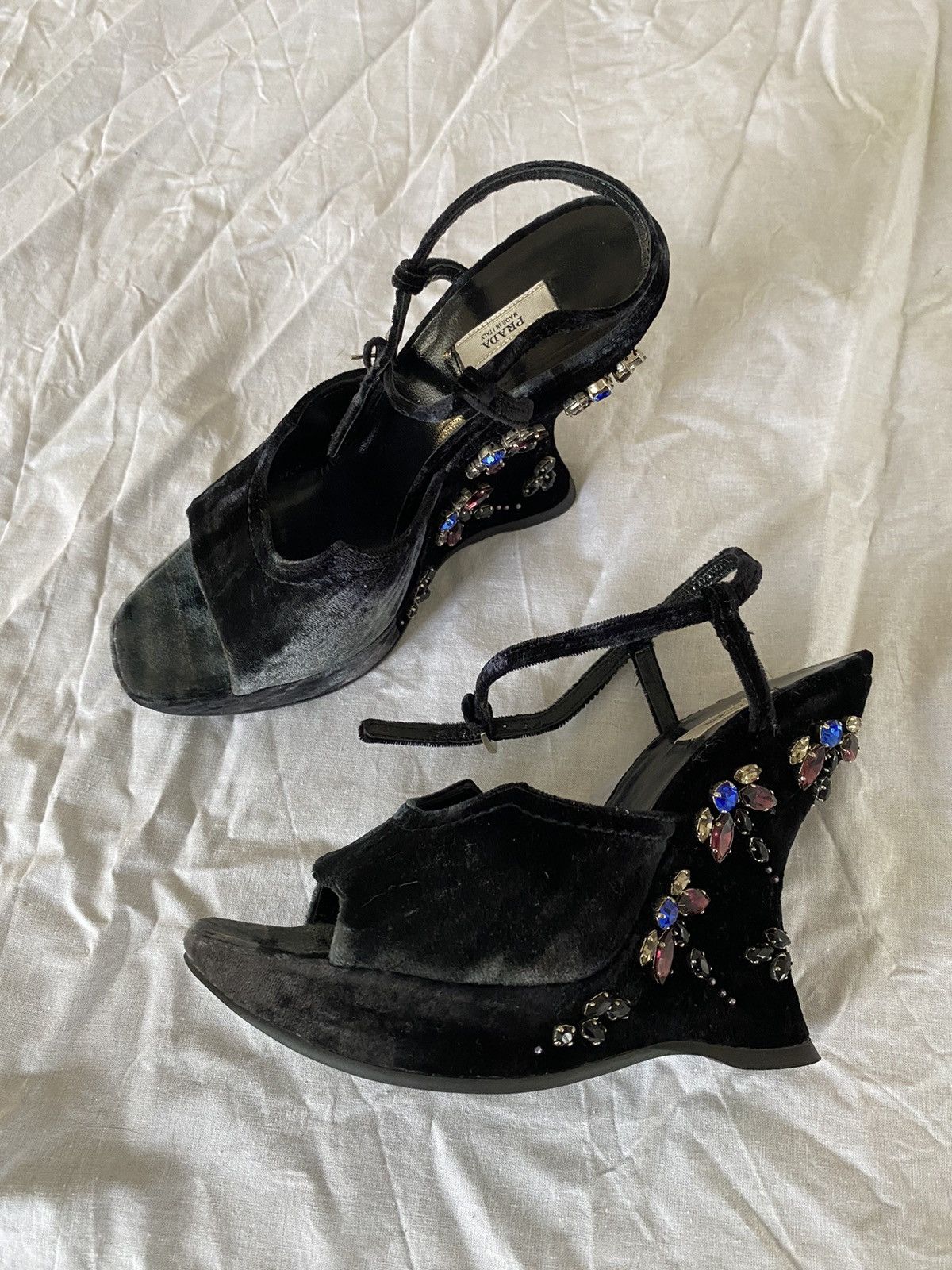 Prada vintage podium platform sandals Prada Fall 2004 Size US 8.5 / IT 38.5 - 1 Thumbnail