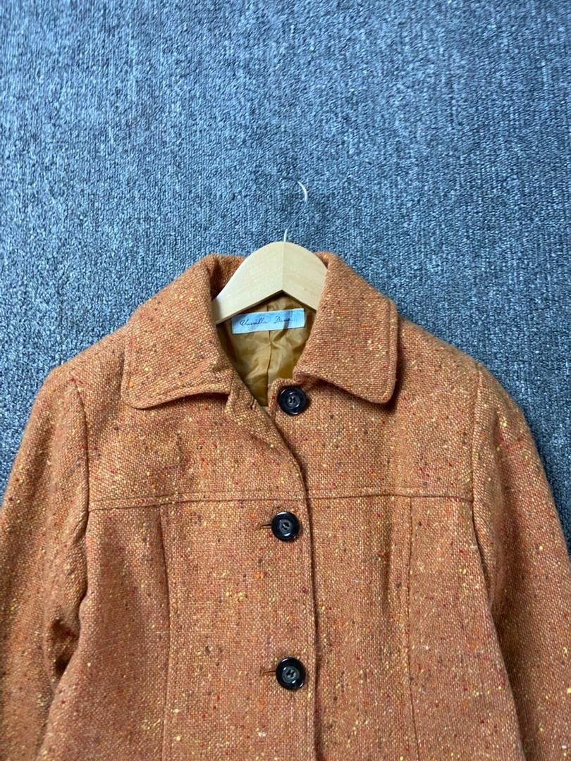 Japanese Brand Vanilla Dene… Textured Wool Tweed Jacket (204) Size US XXS / EU 40 - 8 Thumbnail